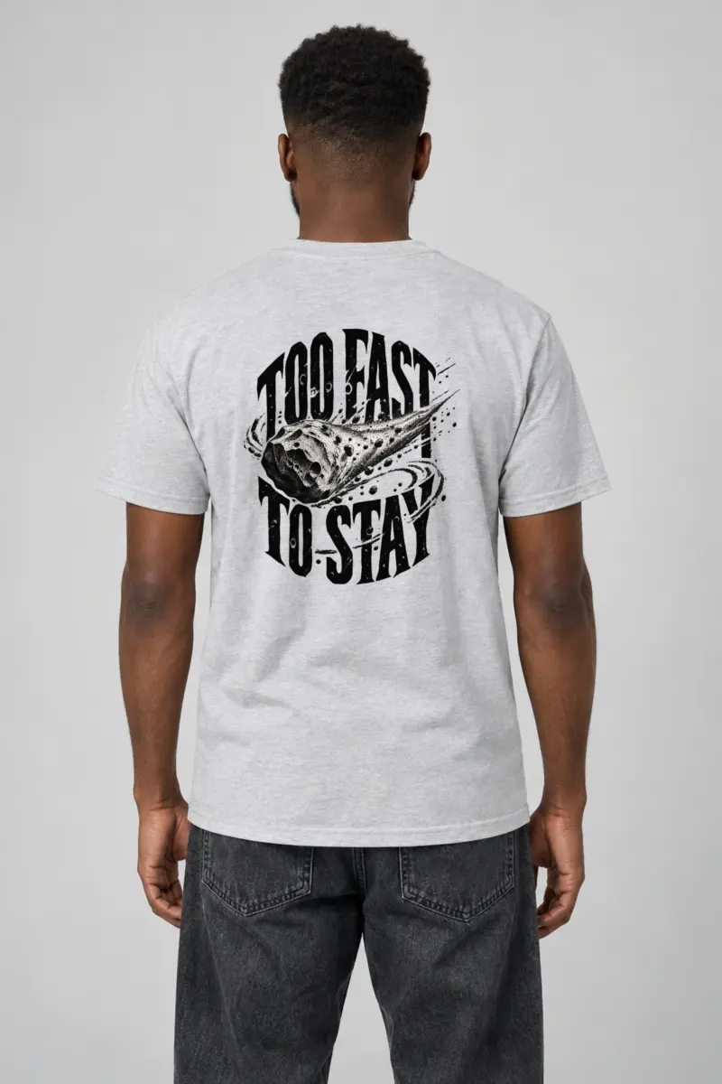 "Too Fast to Stay" Heavyweight Unisex Crewneck T-shirt
