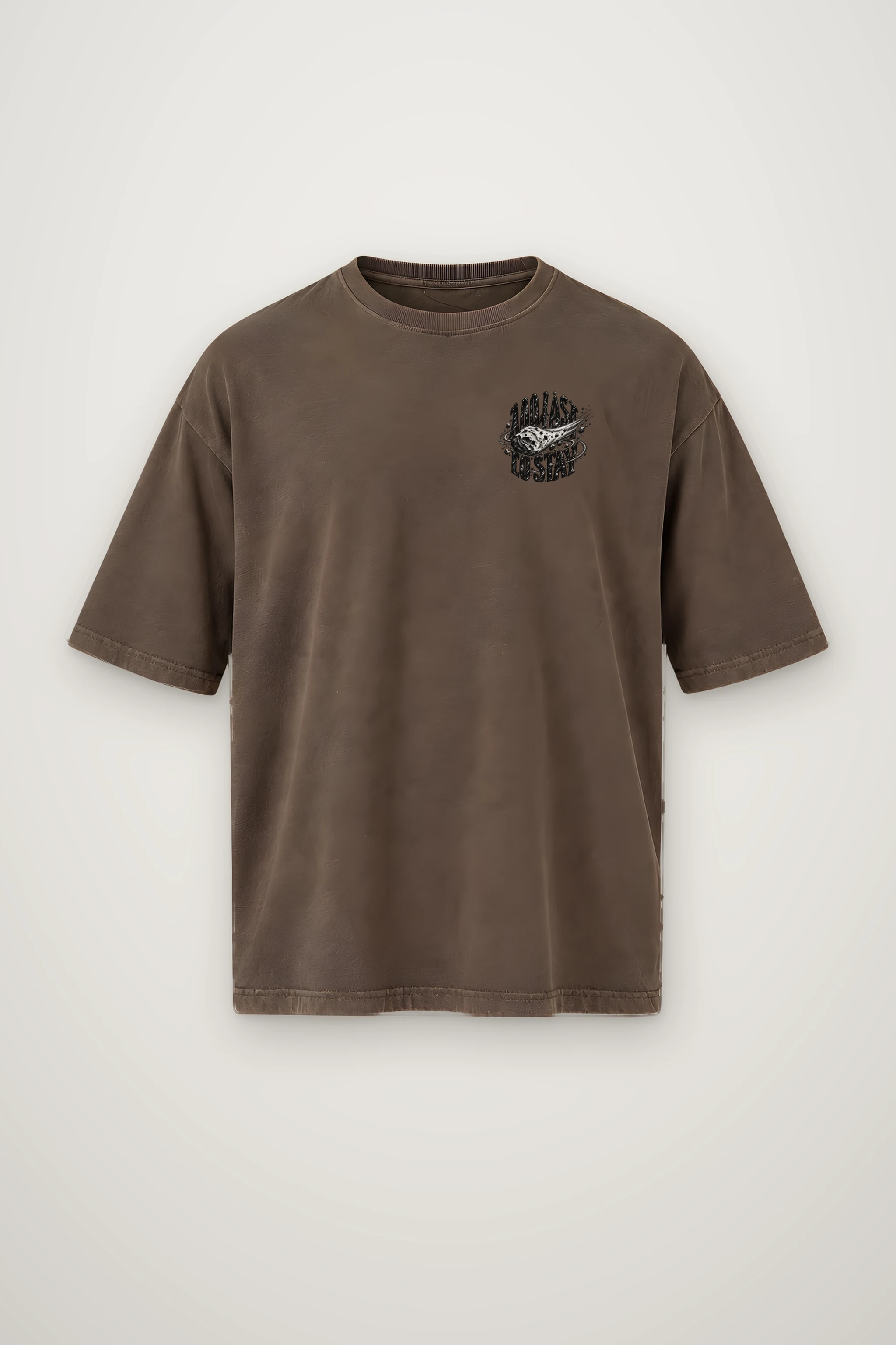 "Too Fast to Stay" Men's Oversized Heavyweight Crewneck T-Shirt