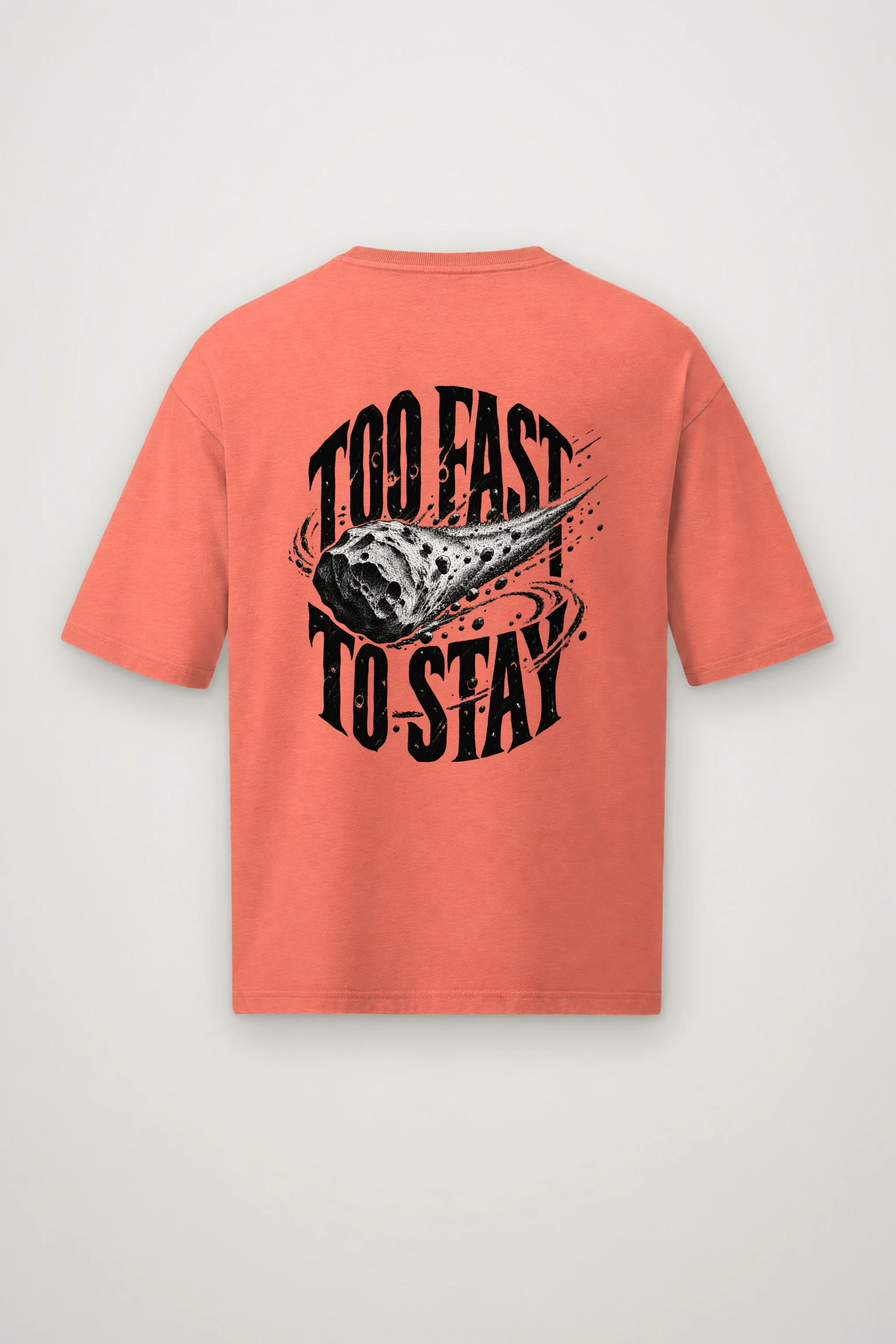 "Too Fast to Stay" Men's Oversized Heavyweight Crewneck T-Shirt