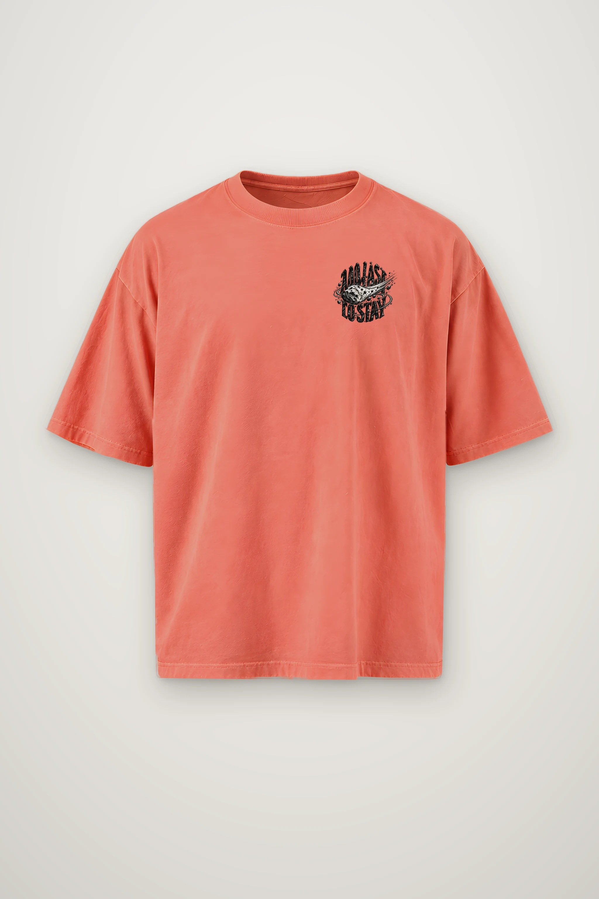 "Too Fast to Stay" Men's Oversized Heavyweight Crewneck T-Shirt