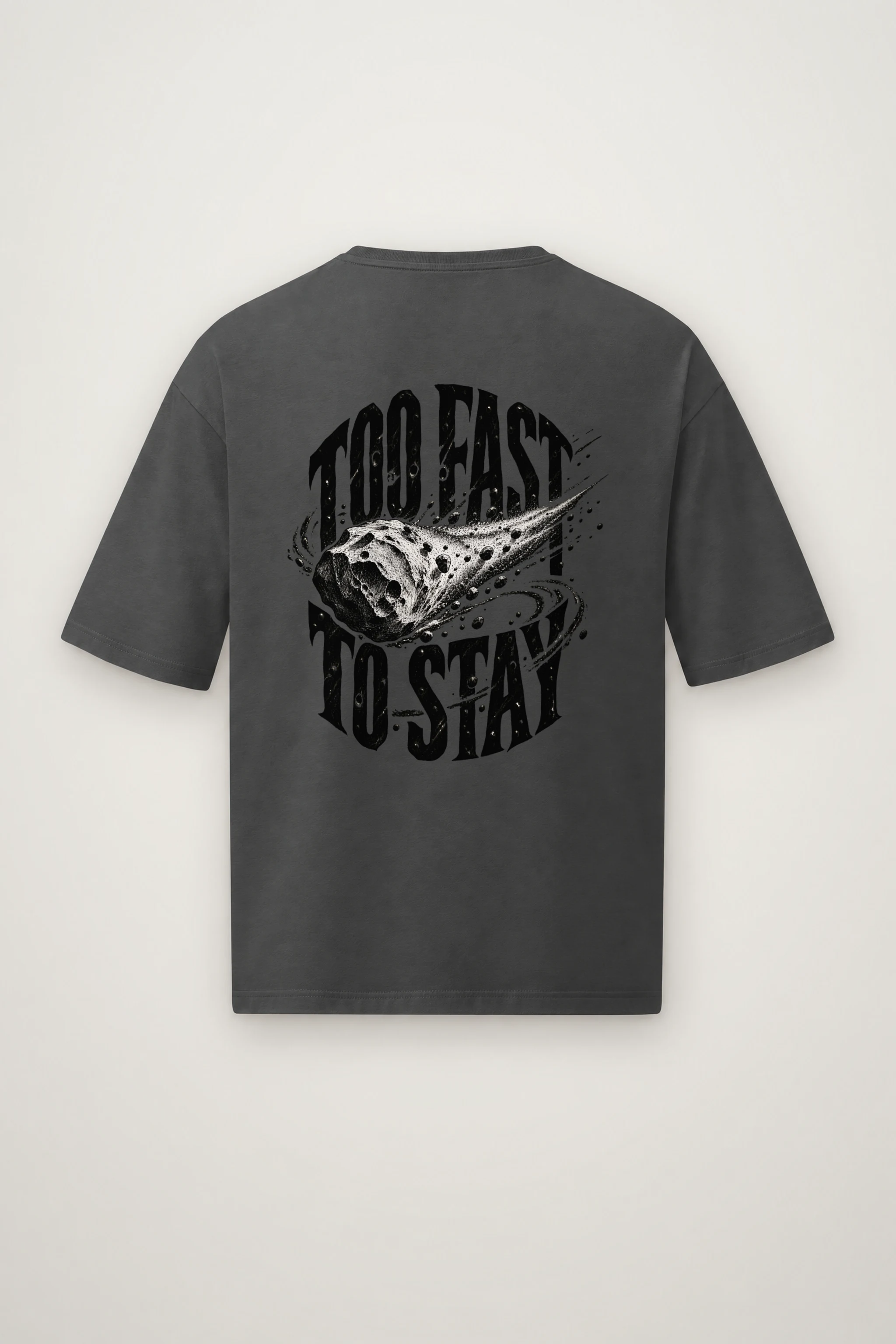 "Too Fast to Stay" Men's Oversized Heavyweight Crewneck T-Shirt