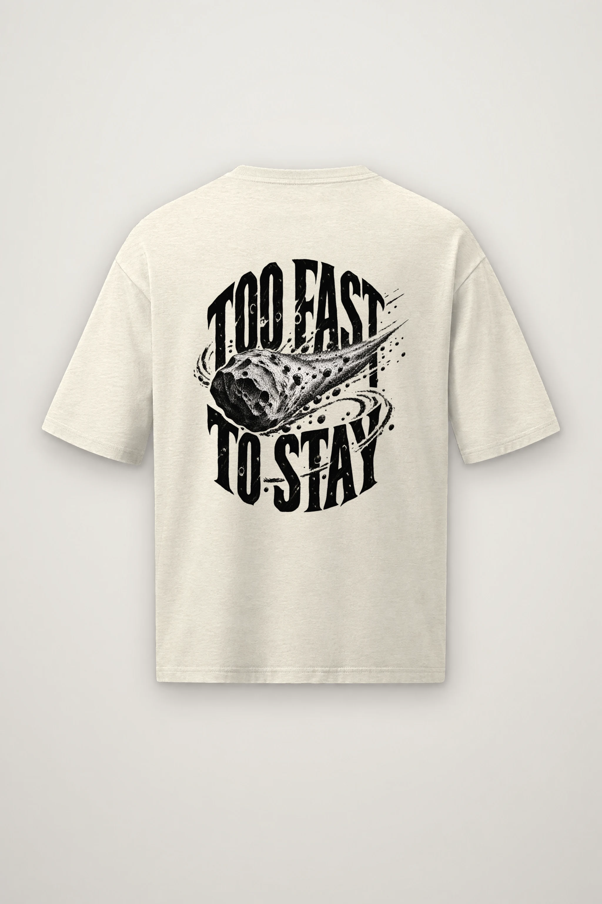 "Too Fast to Stay" Men's Oversized Heavyweight Crewneck T-Shirt