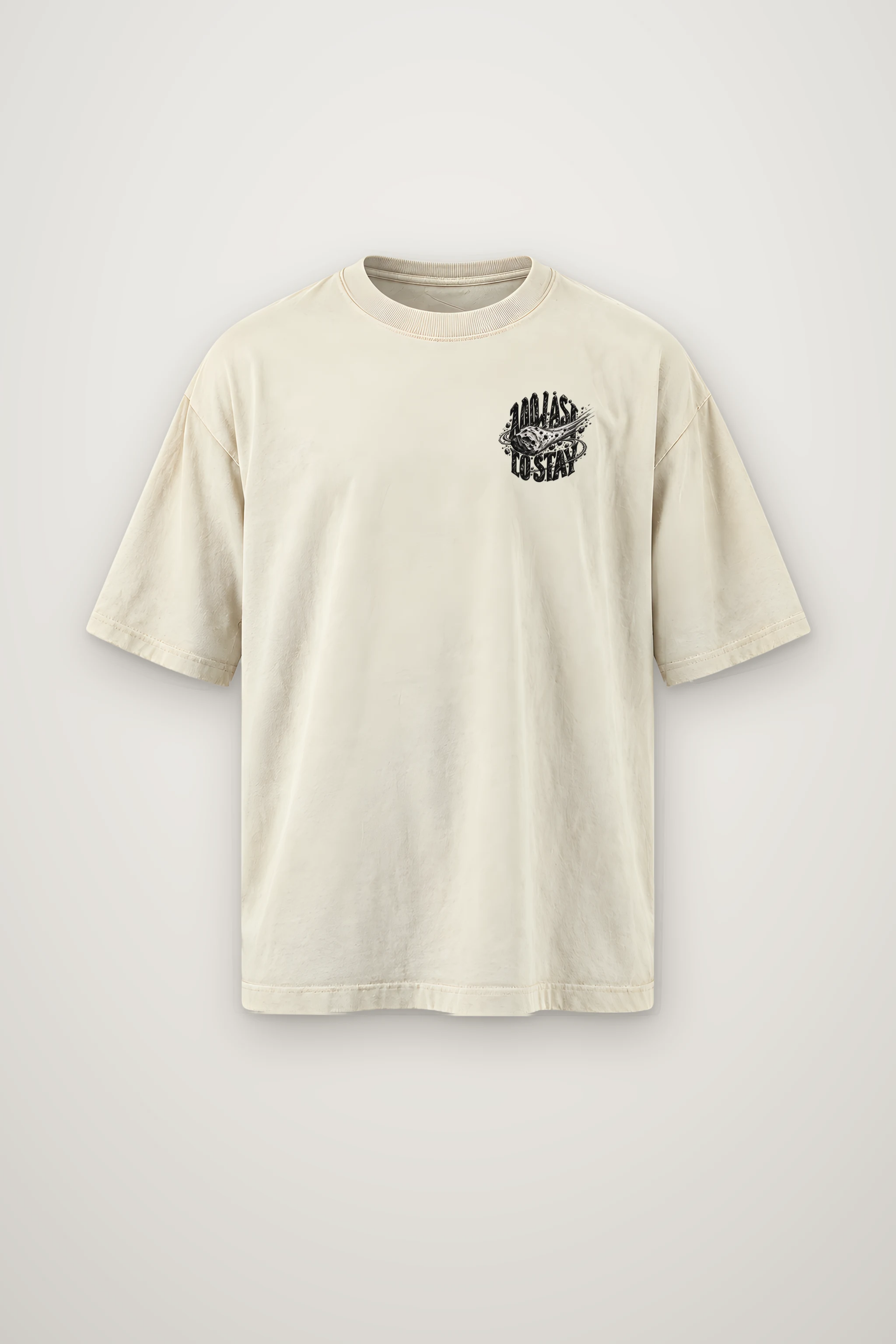 "Too Fast to Stay" Men's Oversized Heavyweight Crewneck T-Shirt