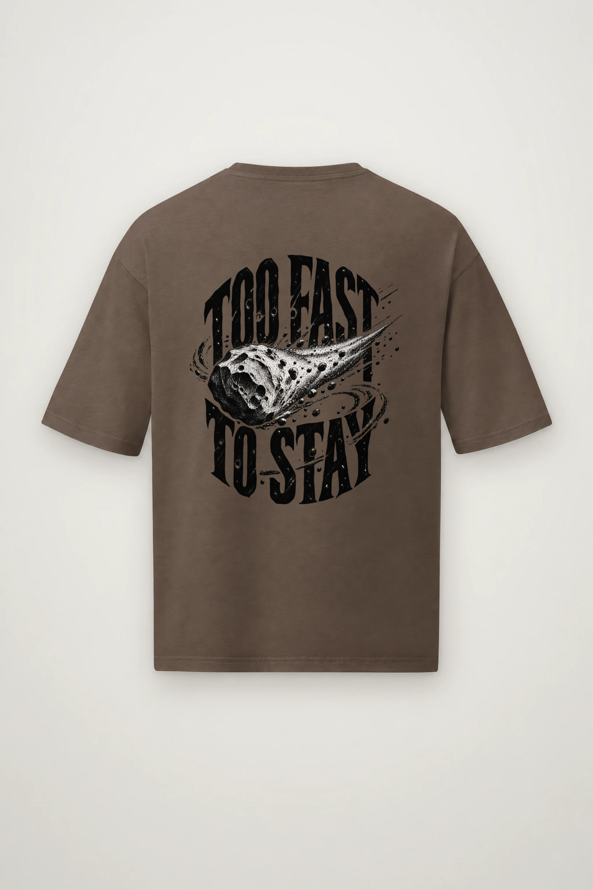 "Too Fast to Stay" Men's Oversized Heavyweight Crewneck T-Shirt