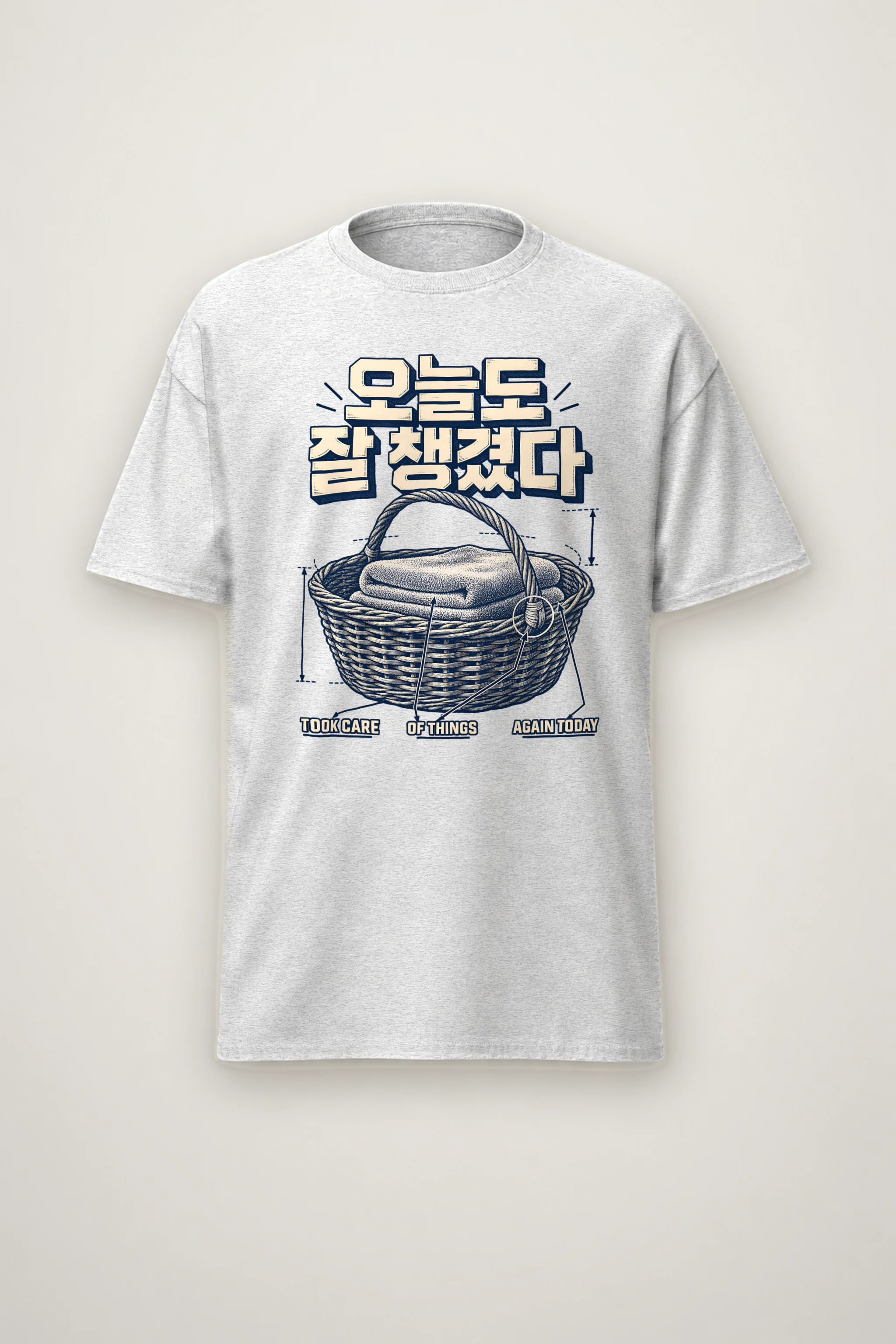 "Took Care Again Today" Heavyweight Unisex Crewneck T-shirt