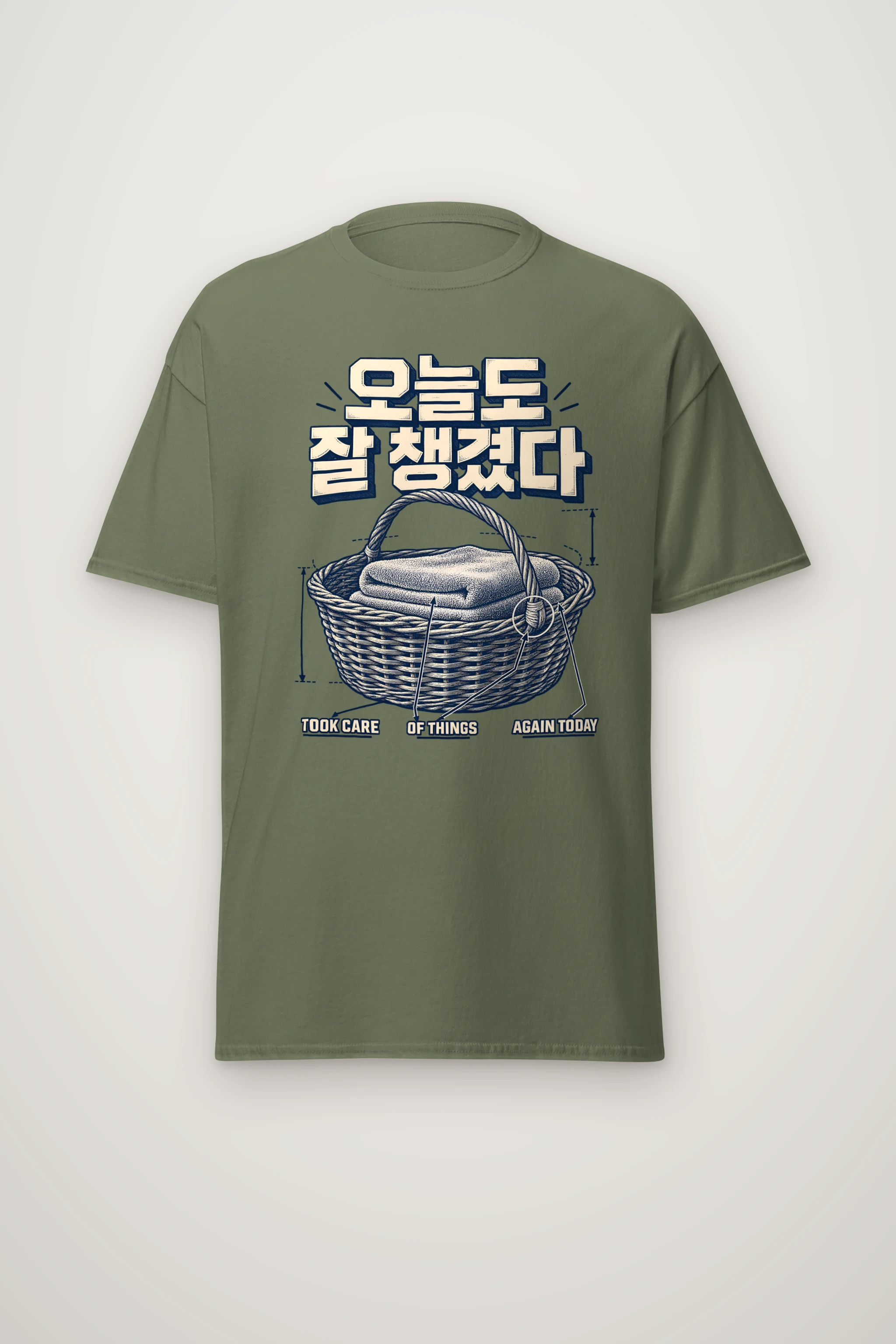 "Took Care Again Today" Heavyweight Unisex Crewneck T-shirt