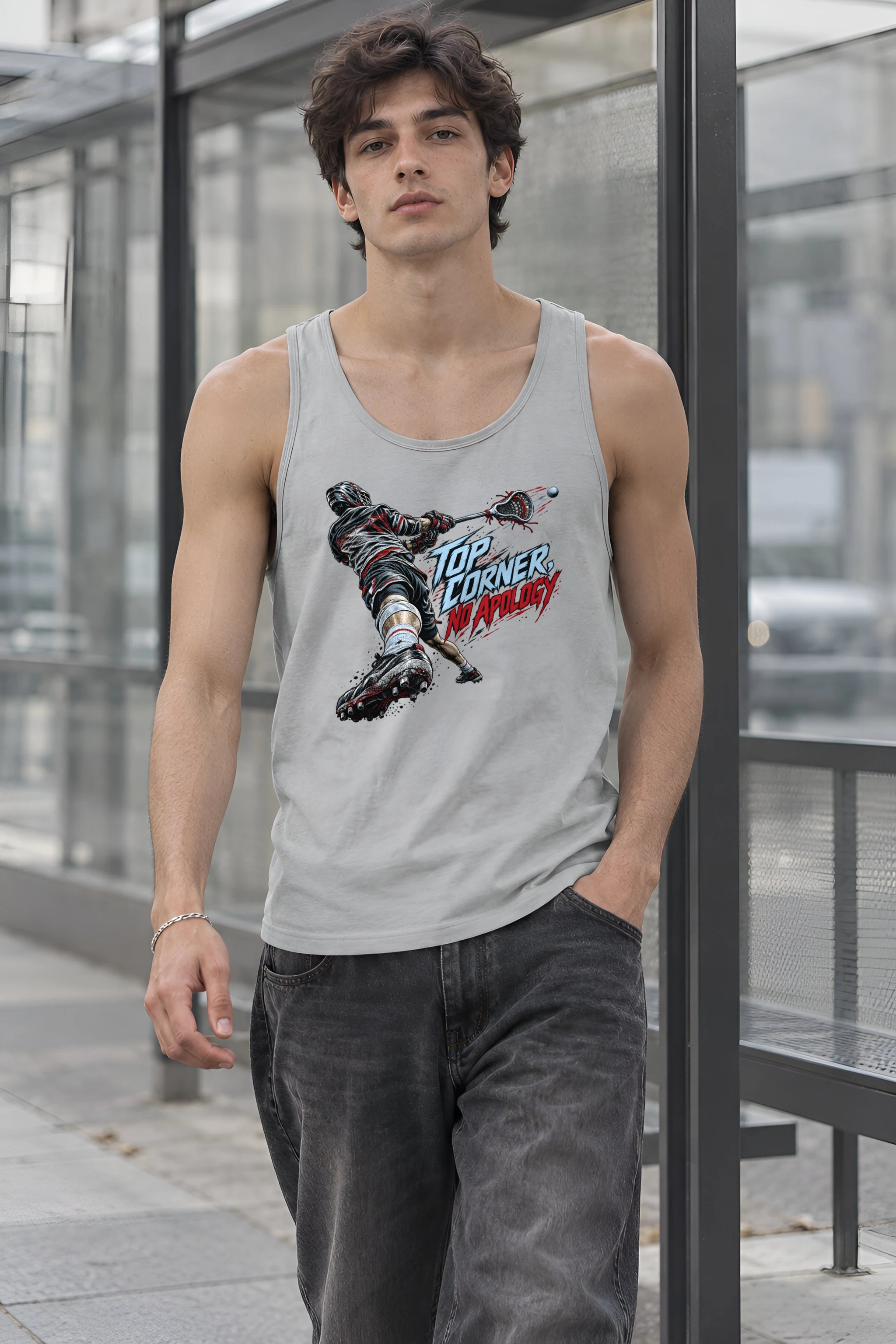 "Top Corner, No Apology" Unisex Jersey Tank