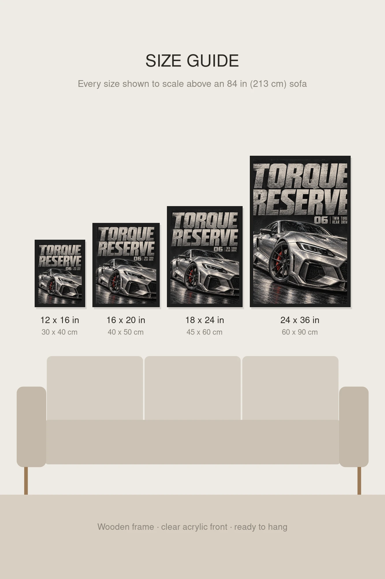 "Torque Reserve" Premium Wooden Framed Poster