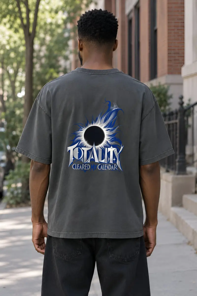 "Totality Cleared My Calendar" Unisex Oversized Heavyweight Crewneck T-Shirt