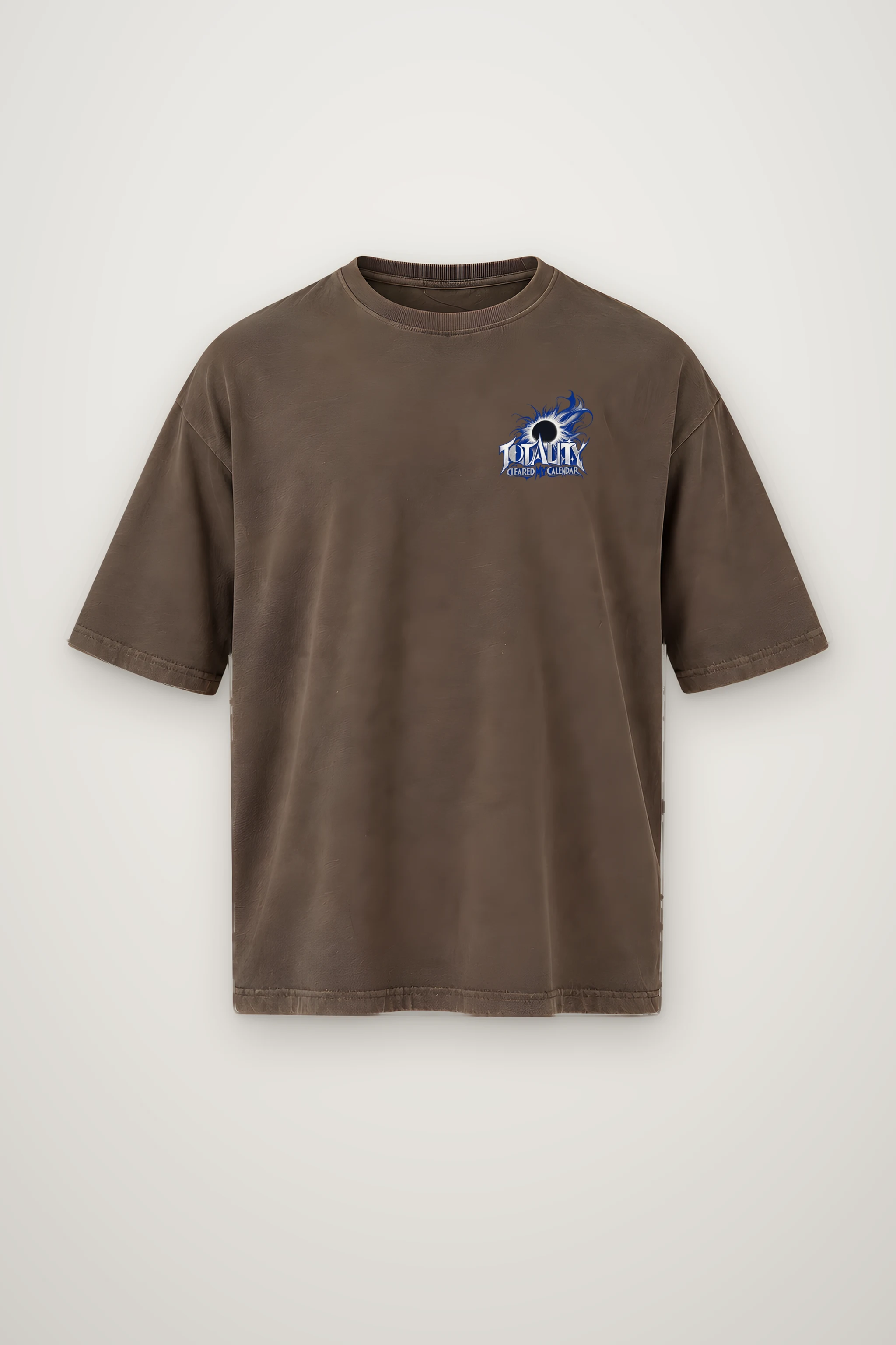 "Totality Cleared My Calendar" Men's Oversized Heavyweight Crewneck T-Shirt
