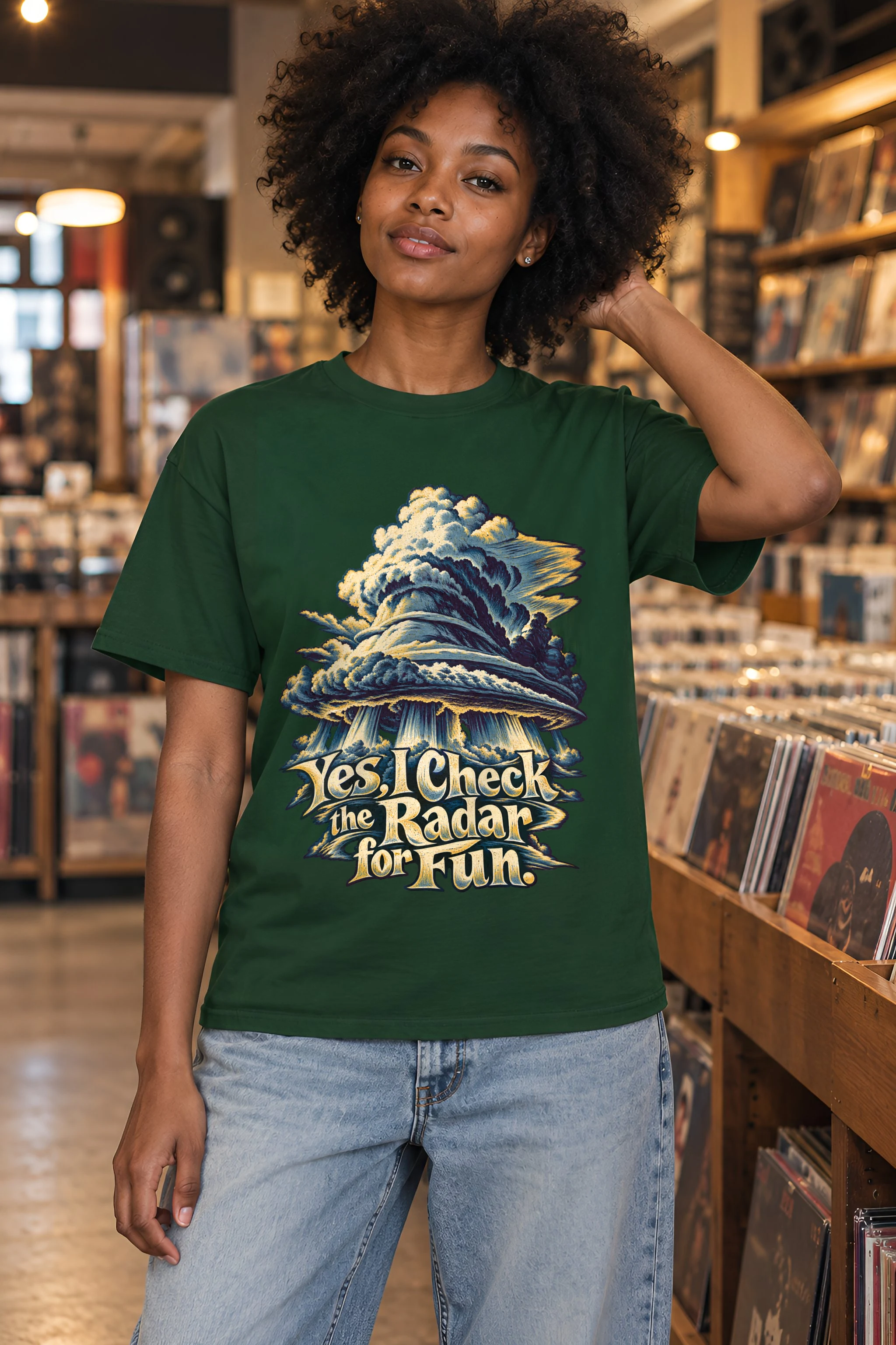 "Towering Storm Cloud" Heavyweight Unisex Crewneck T-shirt