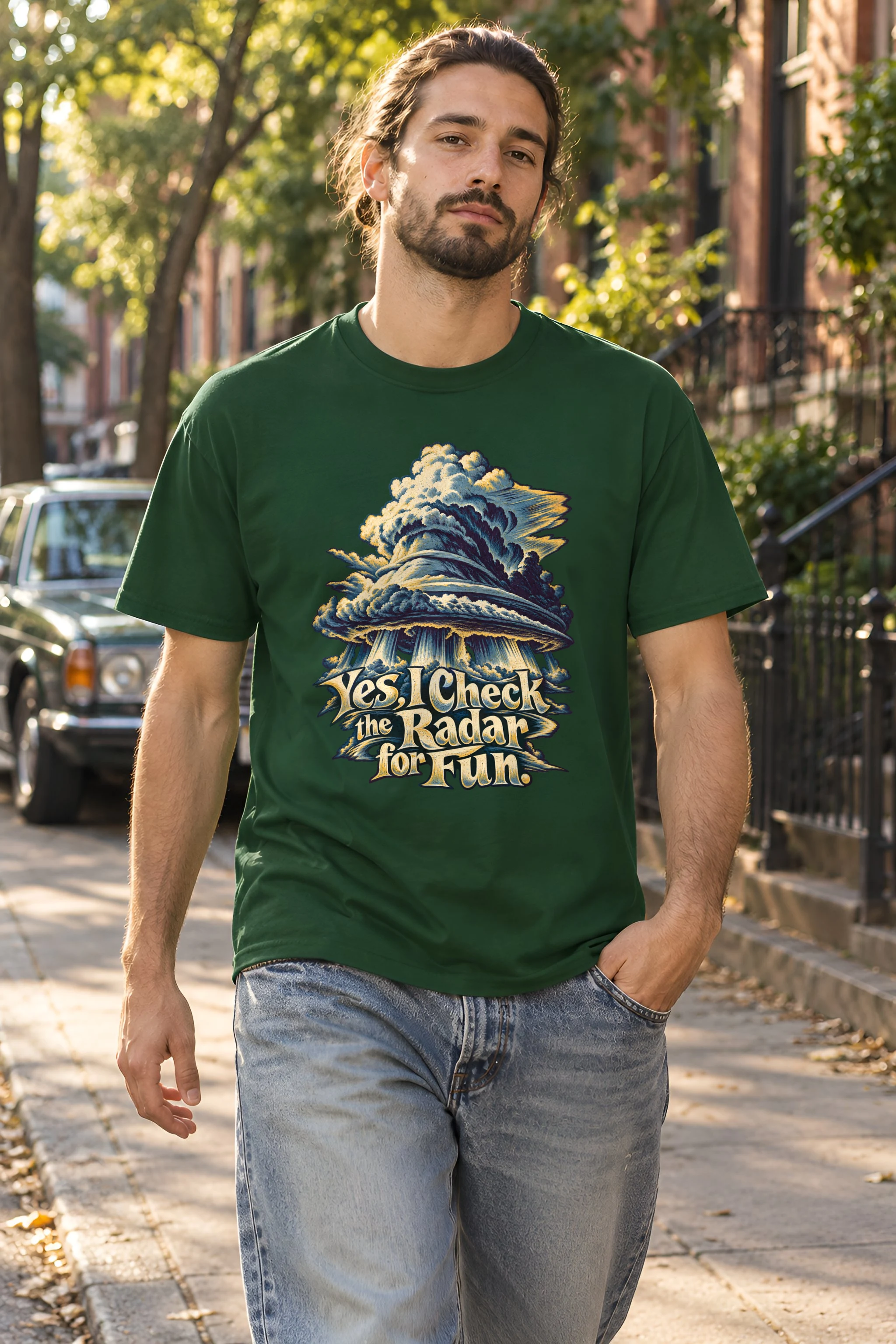 "Towering Storm Cloud" Heavyweight Unisex Crewneck T-shirt