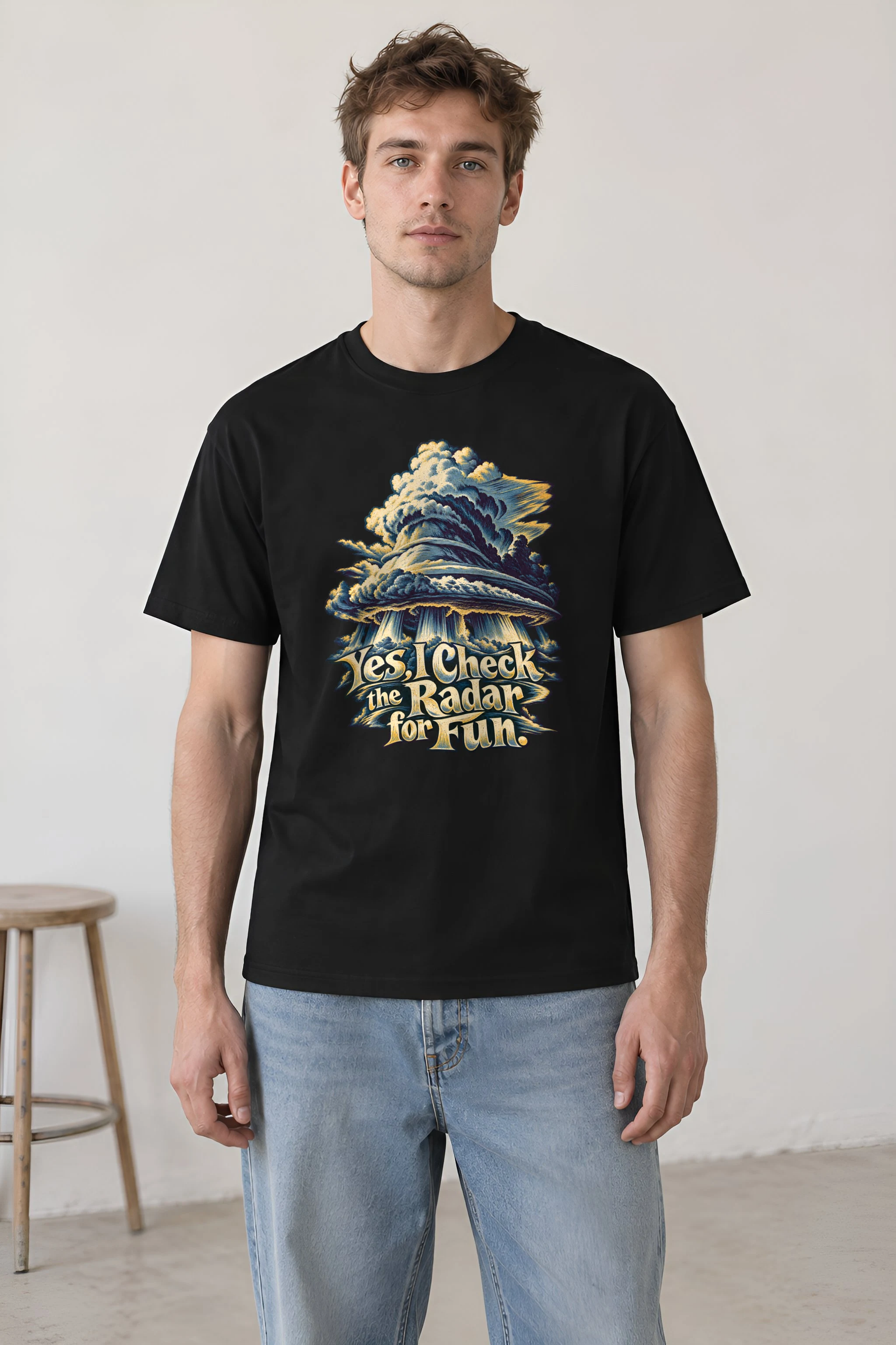 "Towering Storm Cloud" Heavyweight Unisex Crewneck T-shirt
