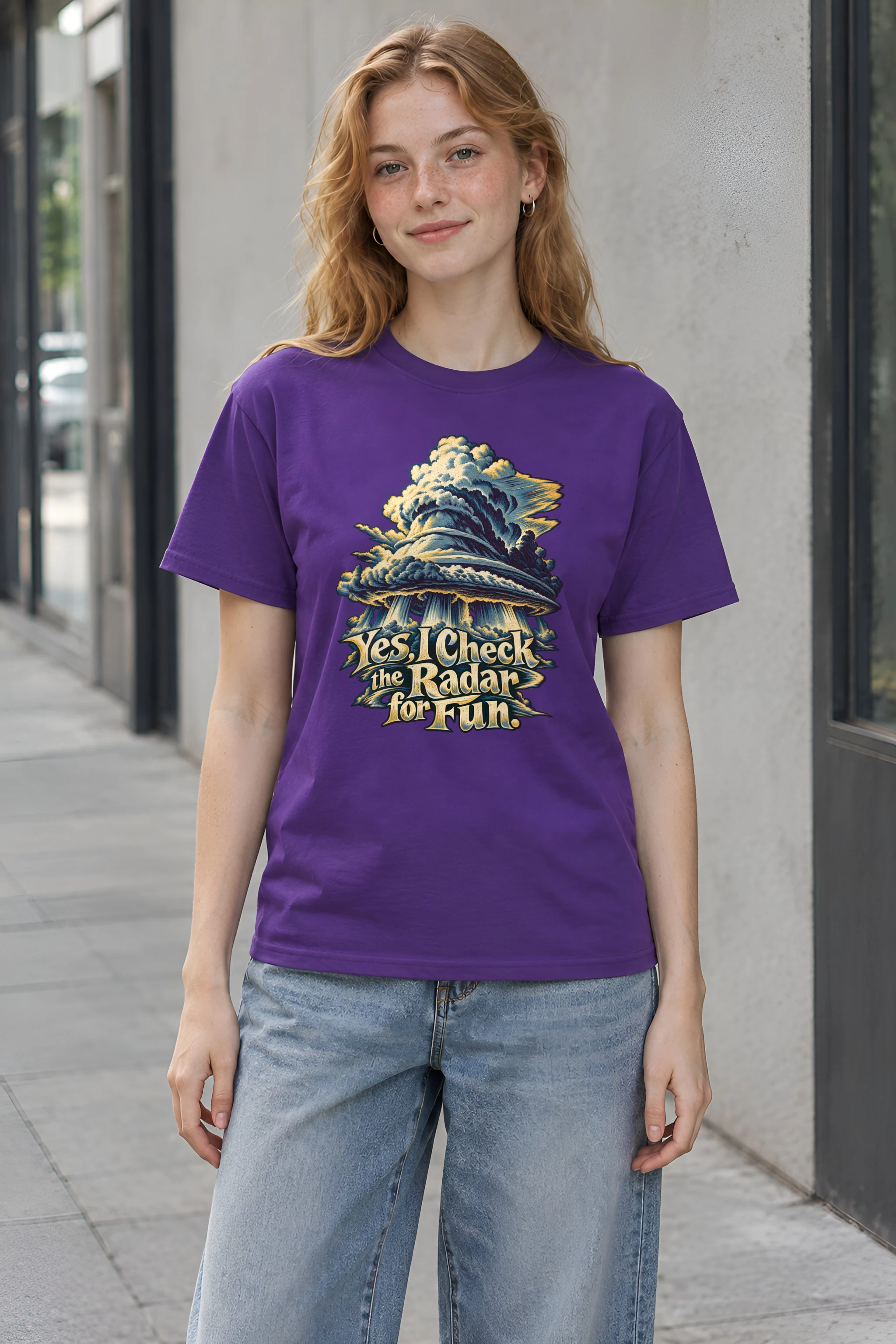 "Towering Storm Cloud" Heavyweight Unisex Crewneck T-shirt