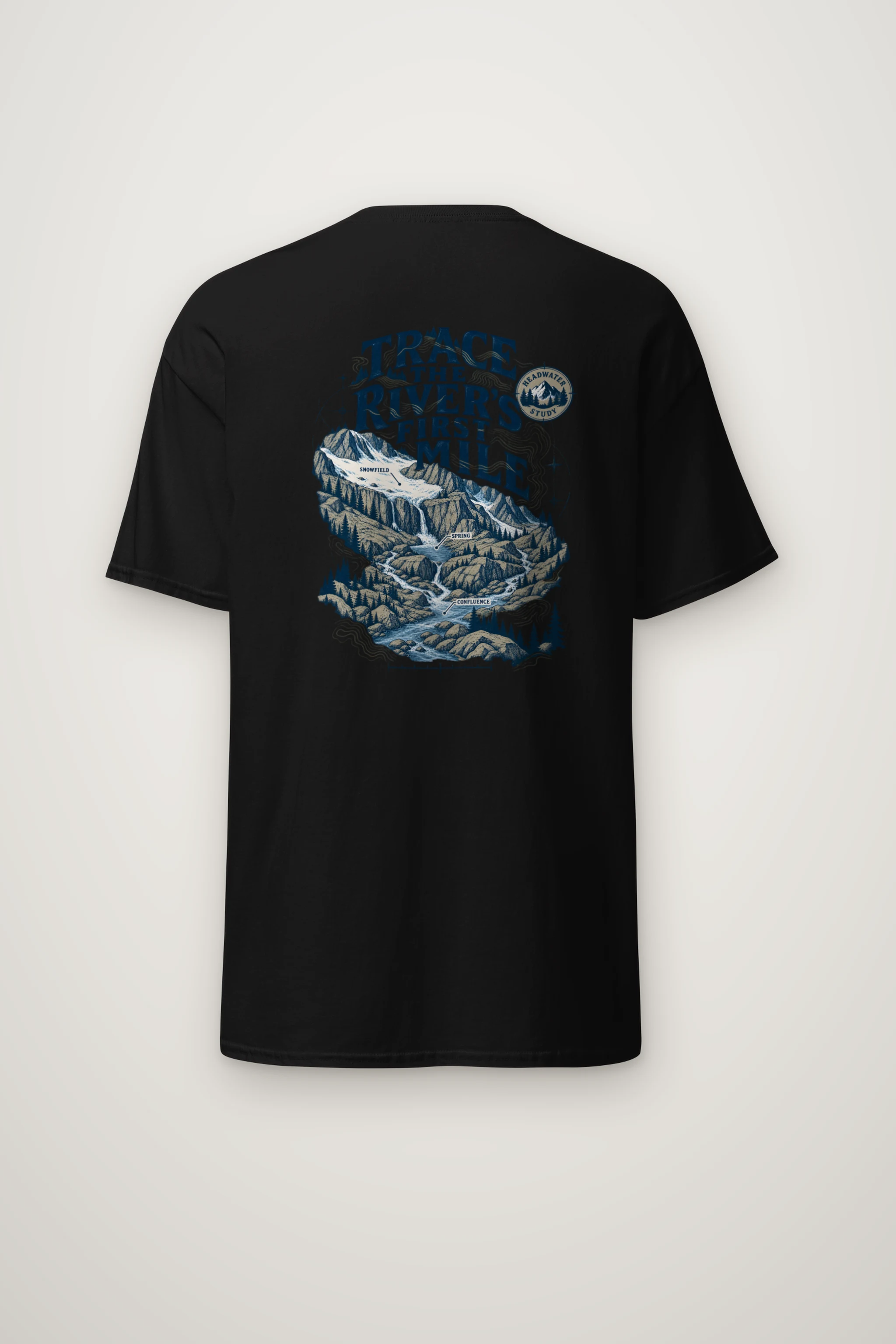 "Trace the River's First Mile" Heavyweight Unisex Crewneck T-shirt