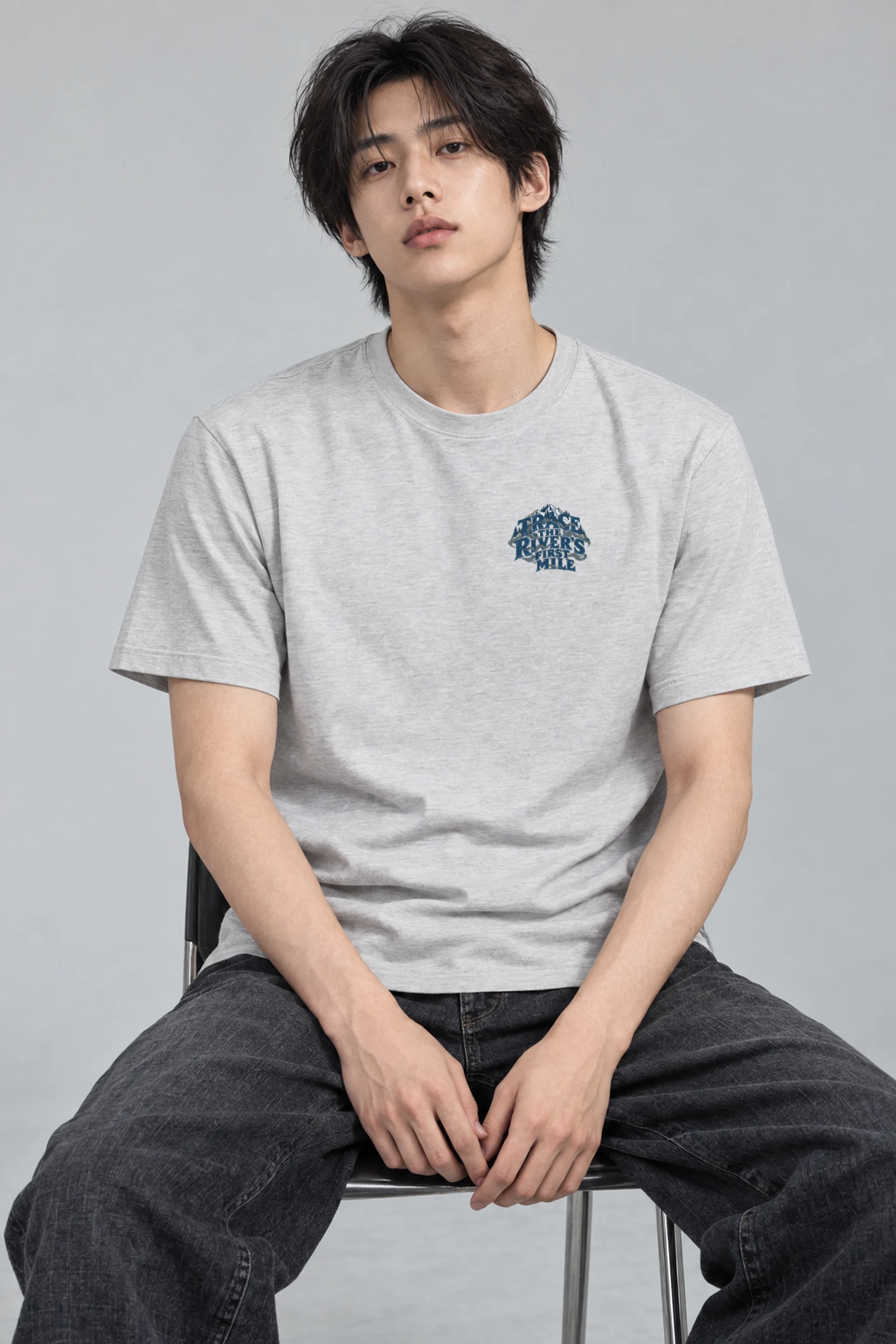 "Trace the River's First Mile" Heavyweight Unisex Crewneck T-shirt