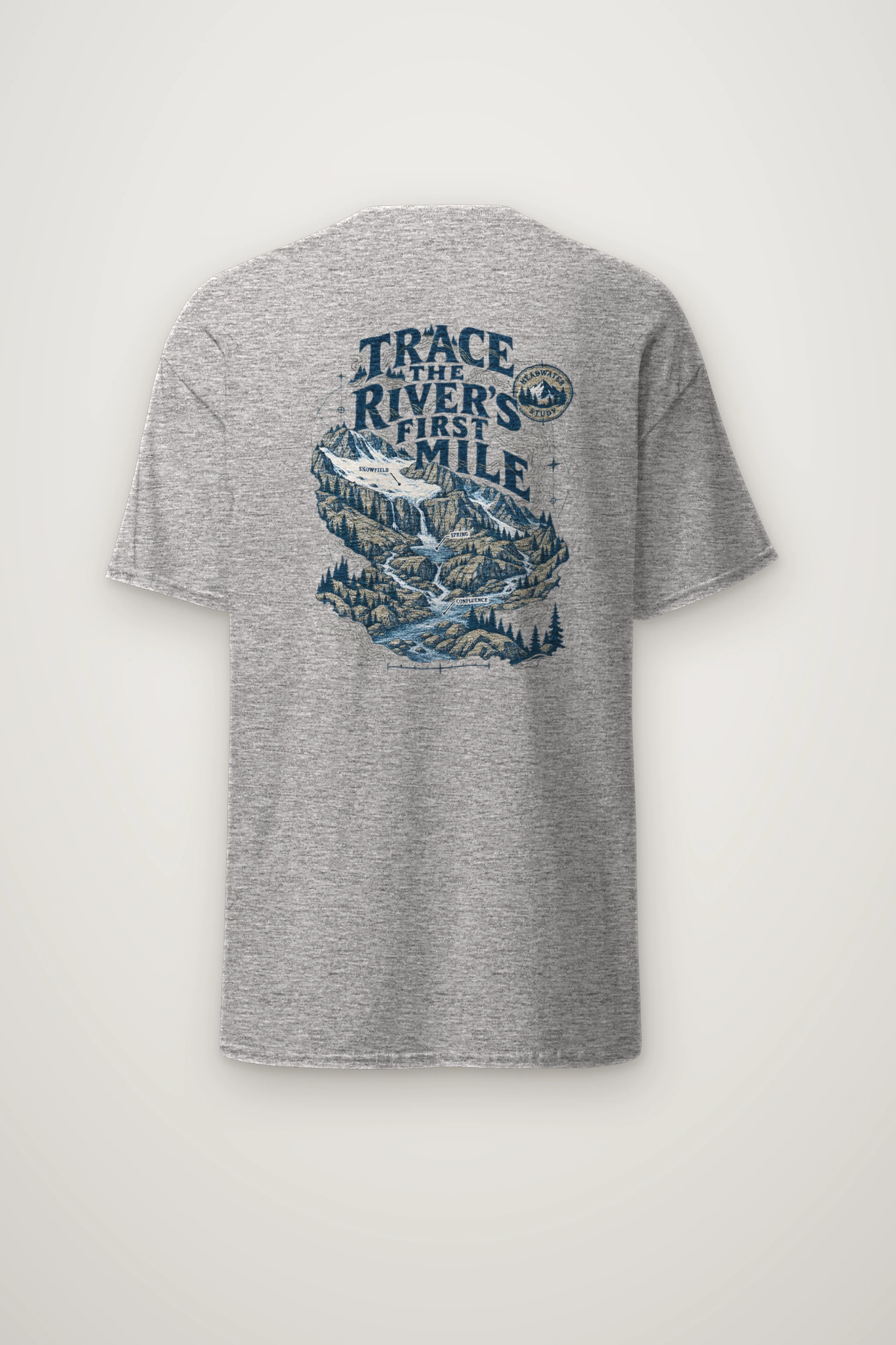 "Trace the River's First Mile" Heavyweight Unisex Crewneck T-shirt