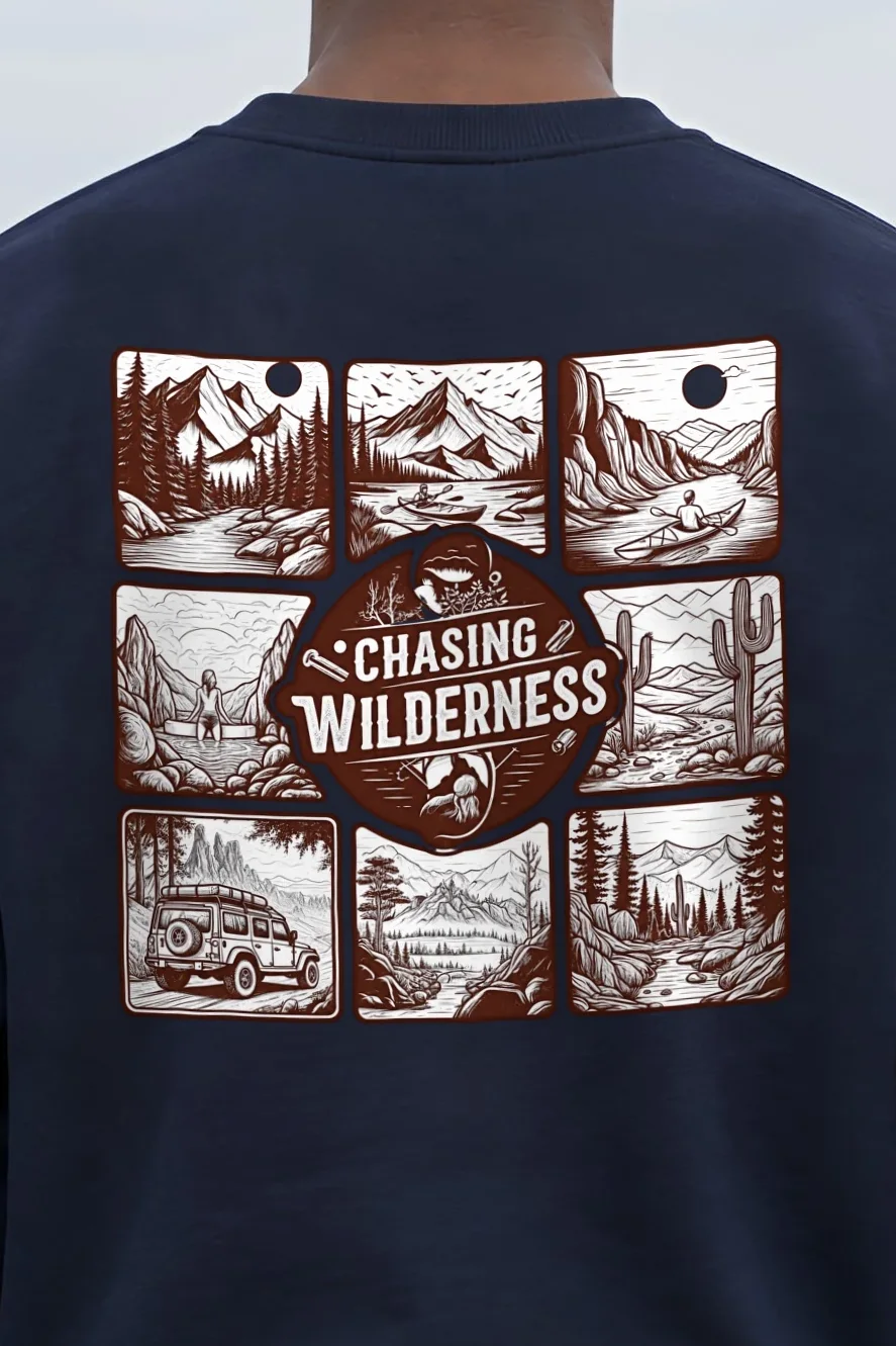 "Trailbound Emblem" Heavy Blend Unisex Crewneck Sweatshirt