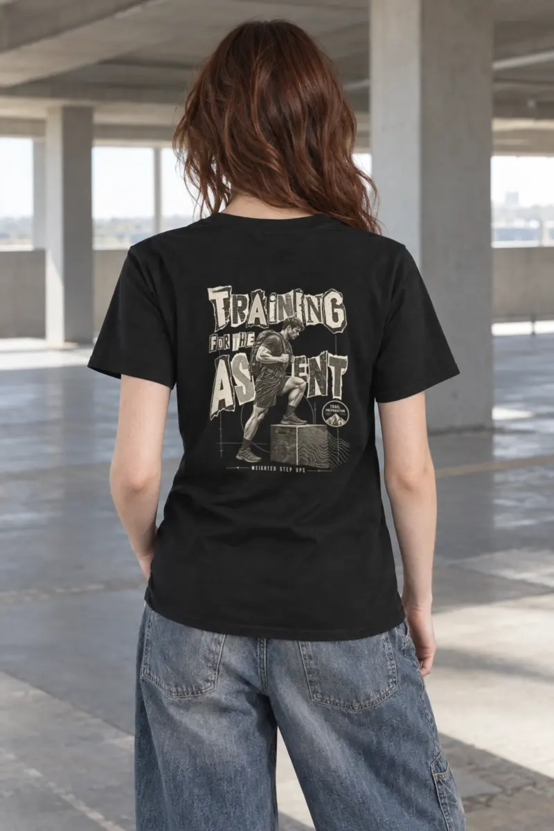 "Training for the Ascent" Heavyweight Unisex Crewneck T-shirt