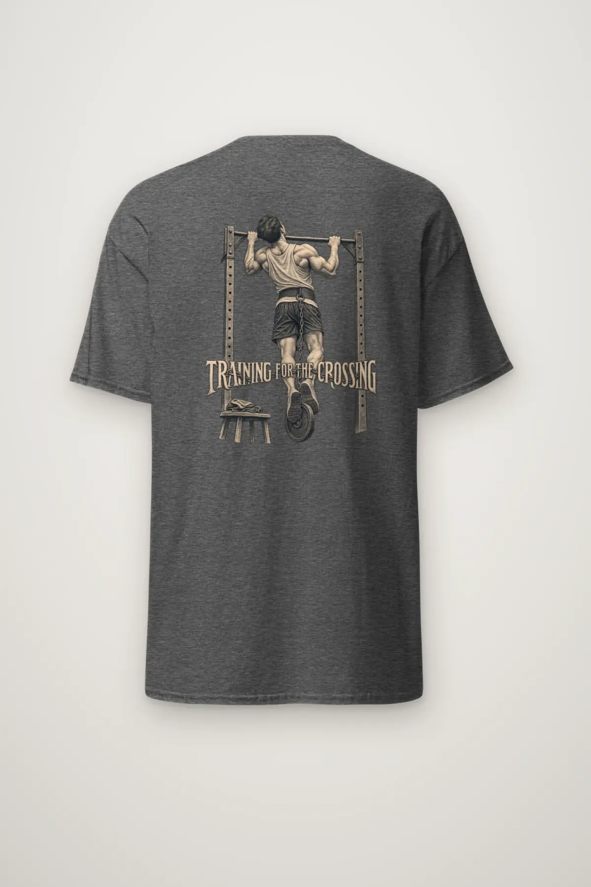 "Training for the Crossing" Heavyweight Unisex Crewneck T-shirt