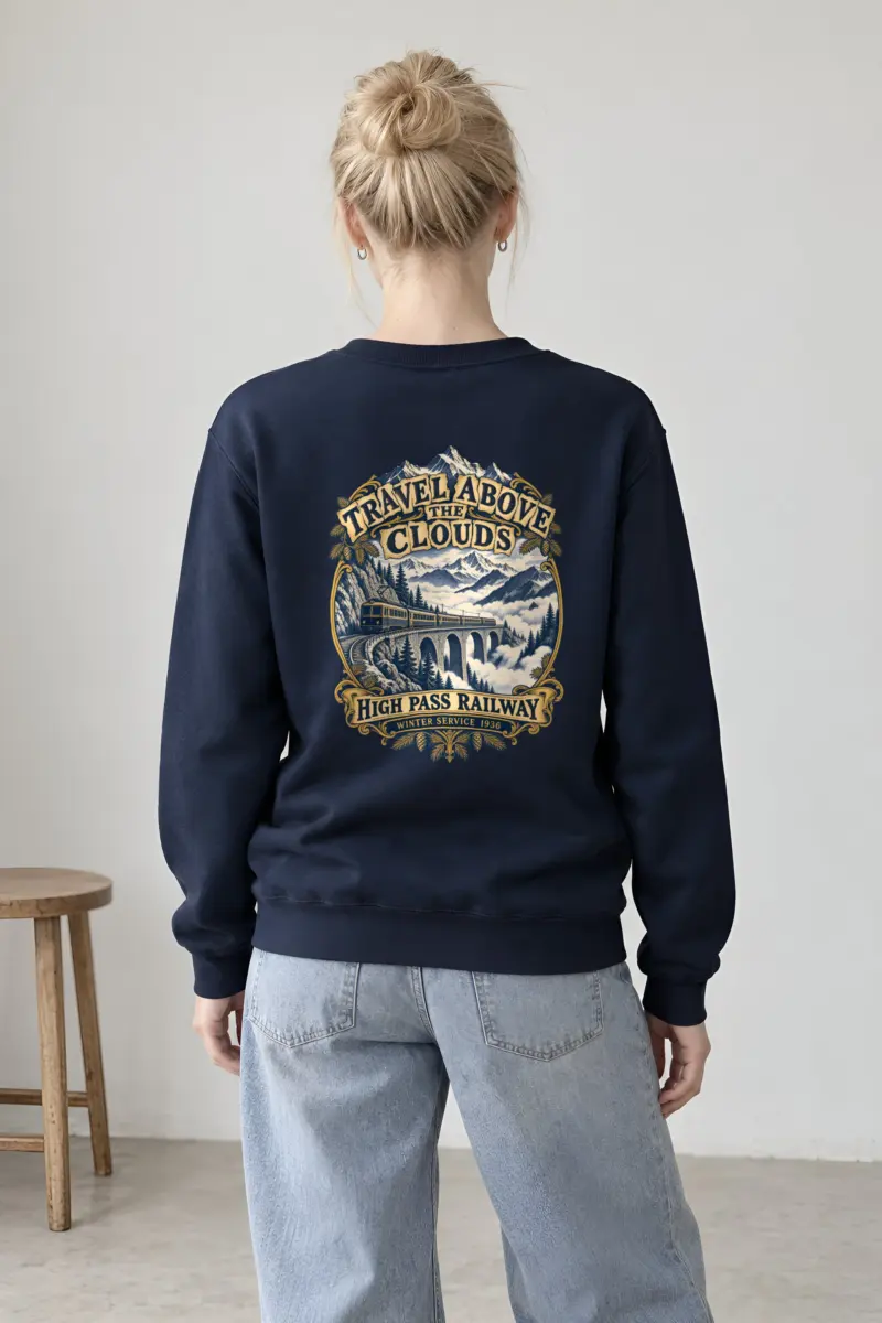 "Travel Above the Clouds" Heavy Blend Unisex Crewneck Sweatshirt