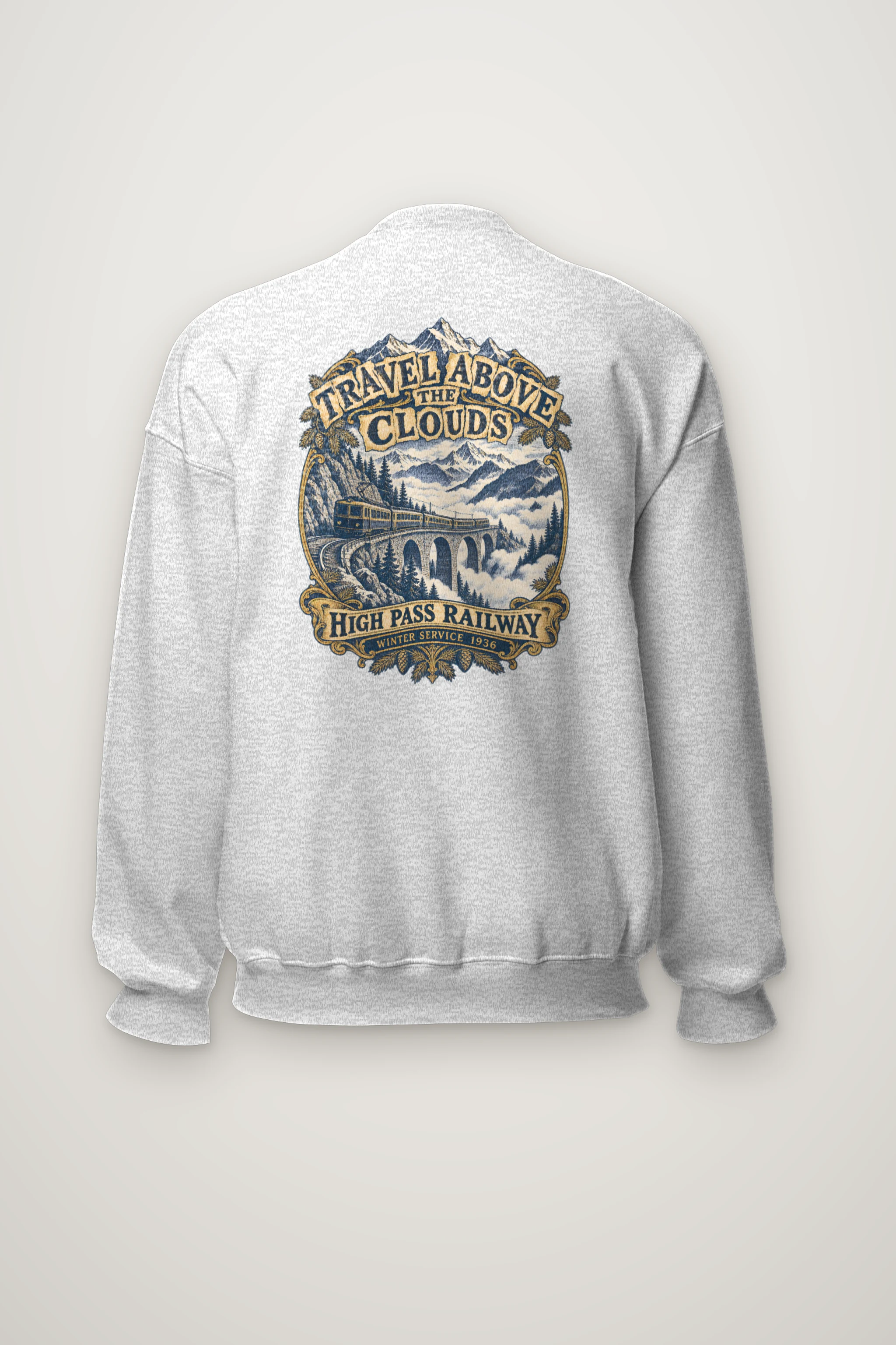 "Travel Above the Clouds" Heavy Blend Unisex Crewneck Sweatshirt