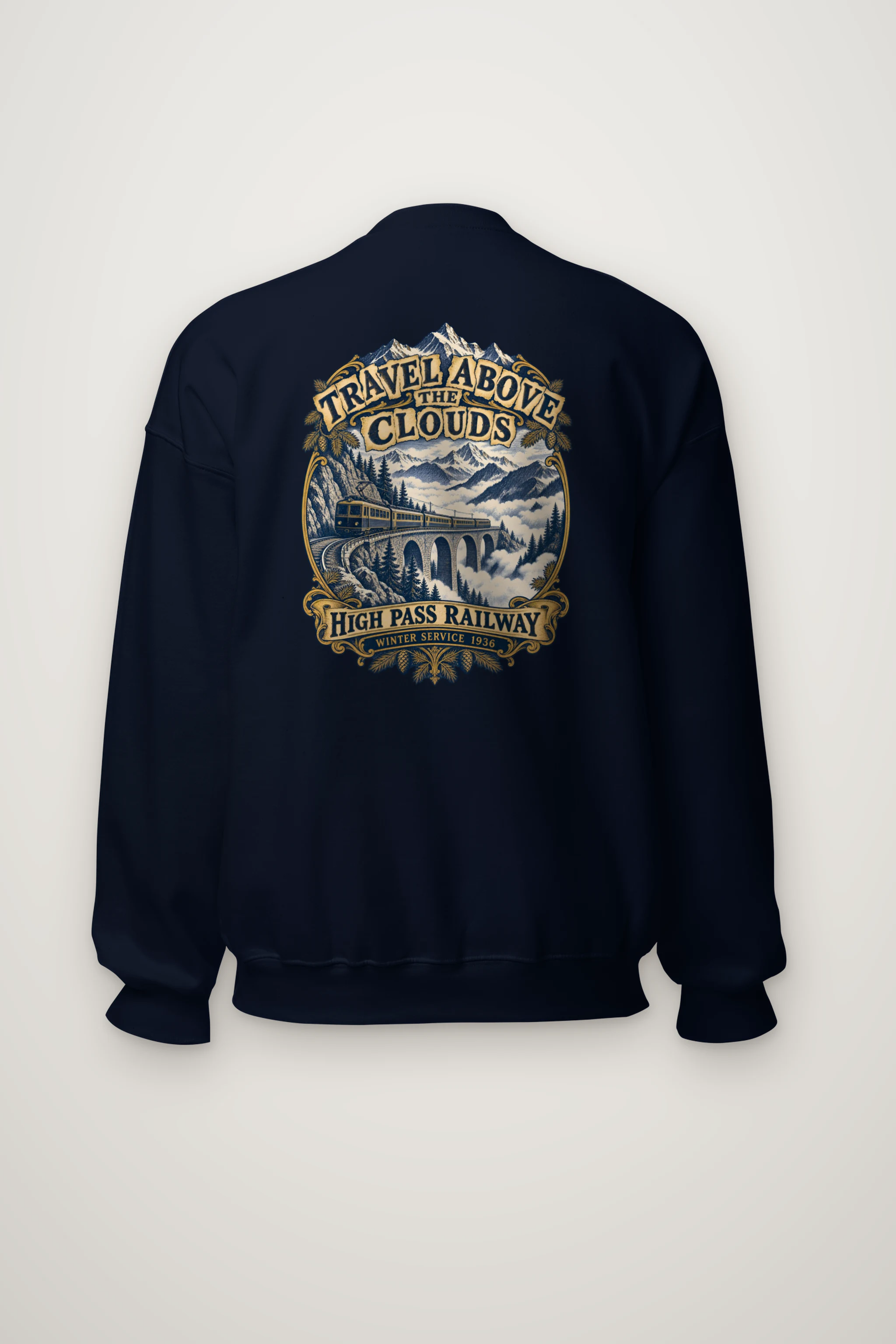 "Travel Above the Clouds" Heavy Blend Unisex Crewneck Sweatshirt