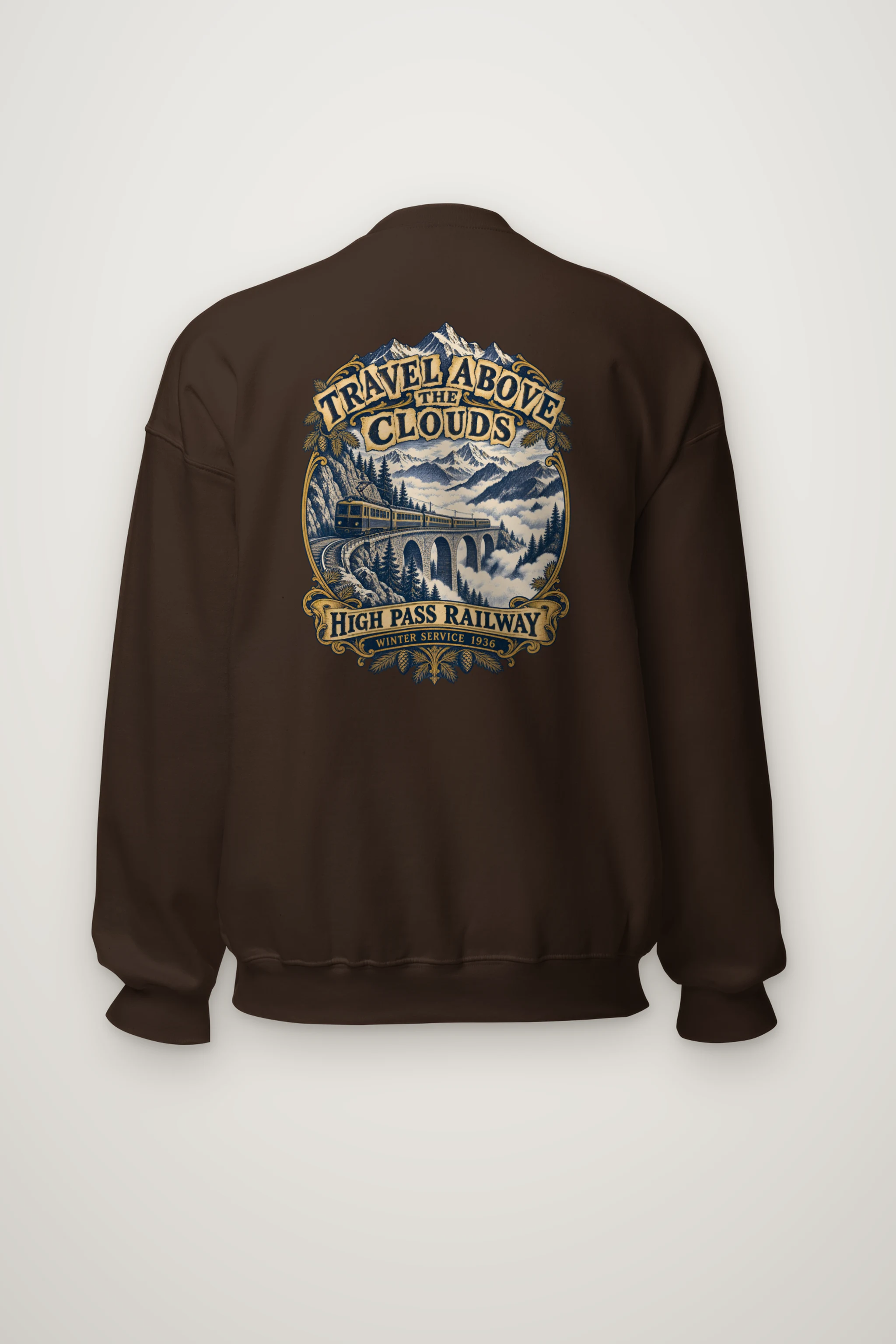 "Travel Above the Clouds" Heavy Blend Unisex Crewneck Sweatshirt