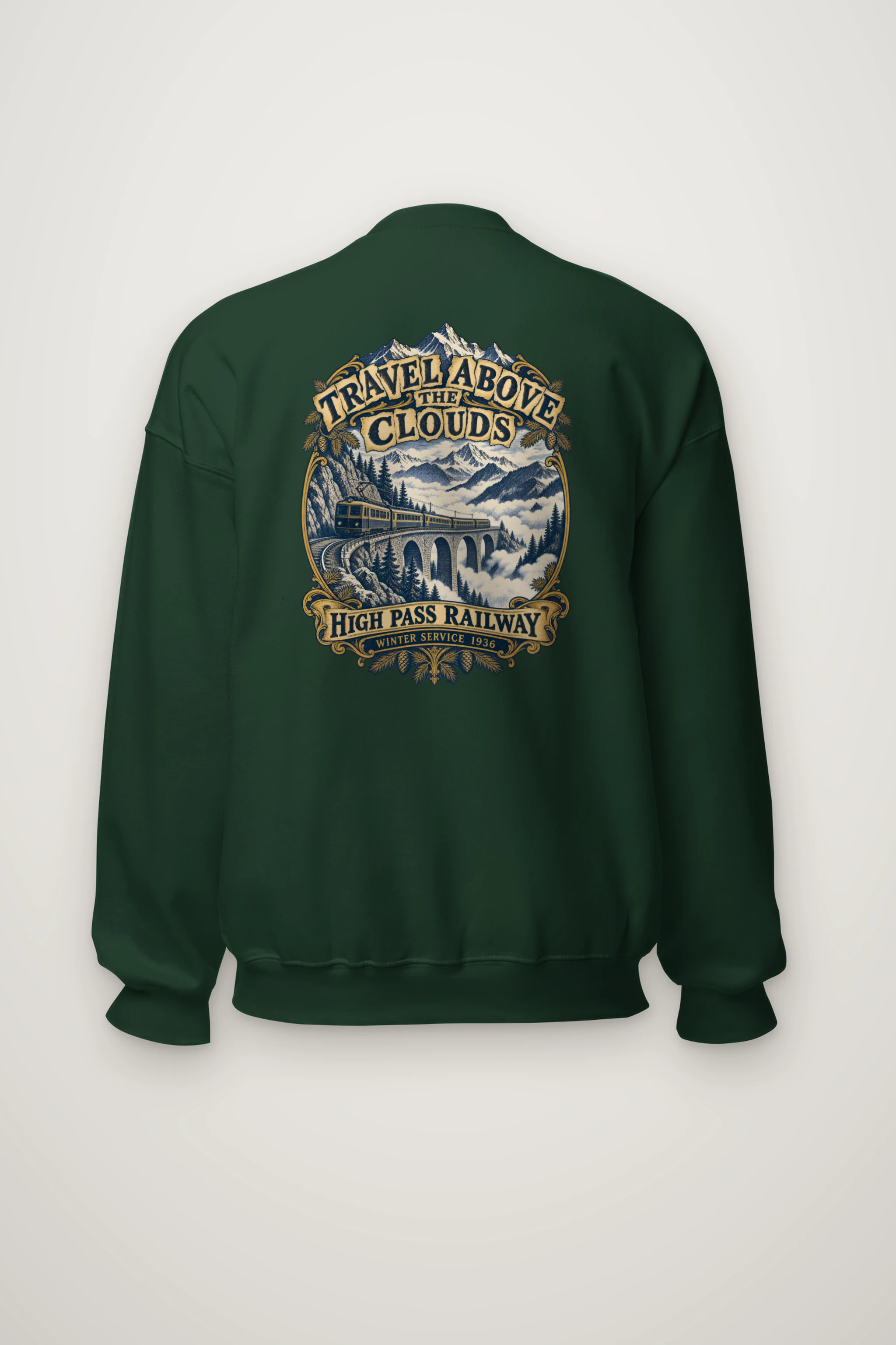 "Travel Above the Clouds" Heavy Blend Unisex Crewneck Sweatshirt