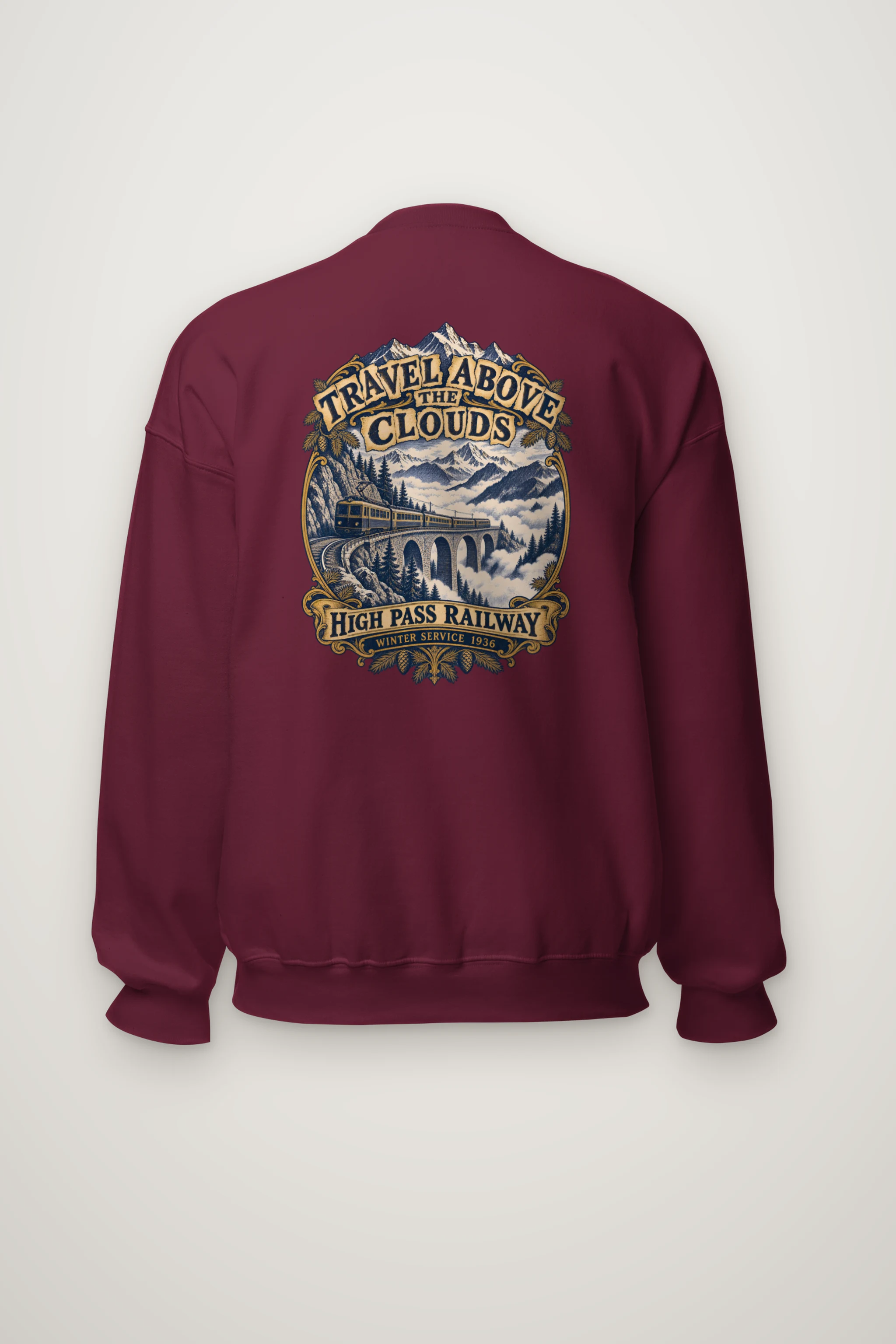 "Travel Above the Clouds" Heavy Blend Unisex Crewneck Sweatshirt