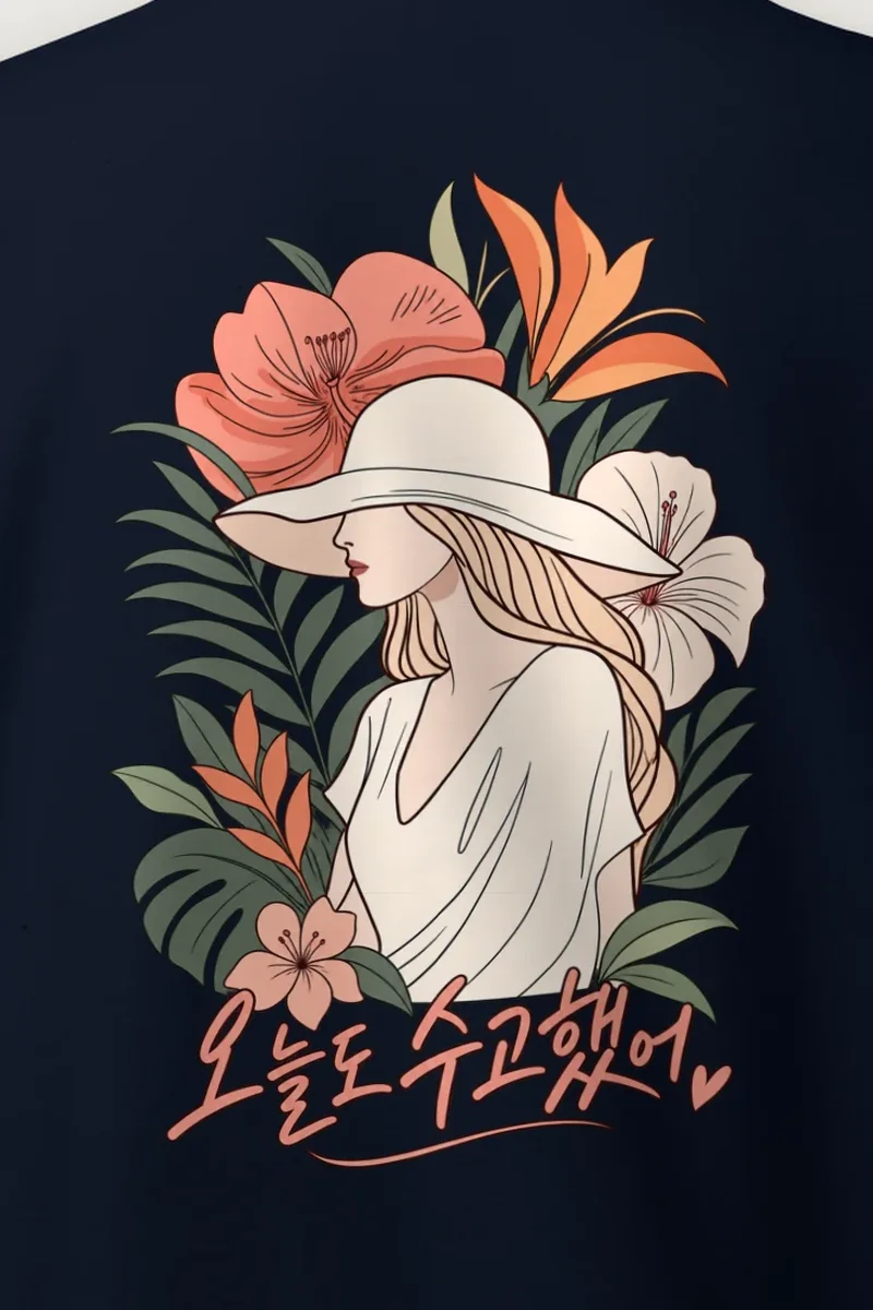 "Tropical Sunhat Garden" Heavy Blend Unisex Crewneck Sweatshirt