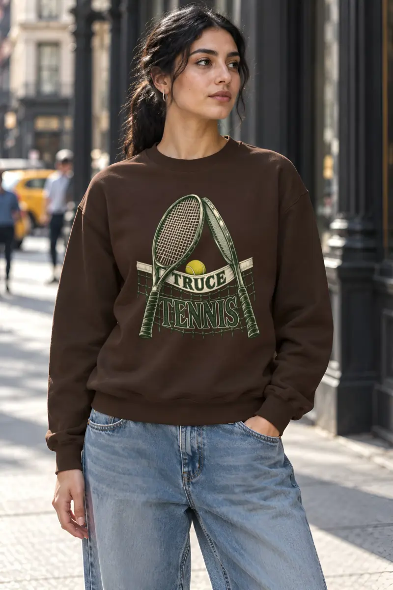 "Truce Tennis" Heavy Blend Unisex Crewneck Sweatshirt