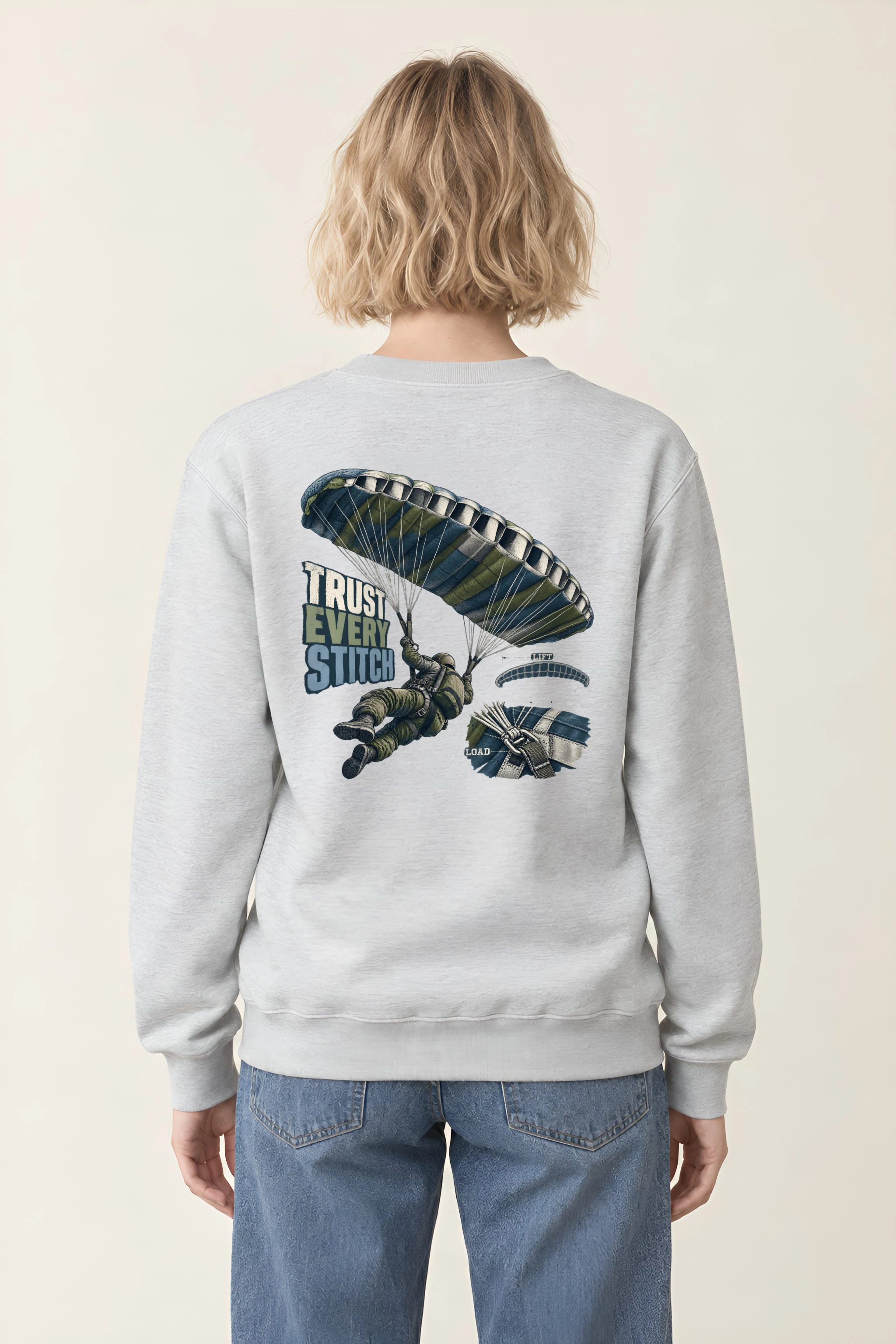 "Trust Every Stitch" Heavy Blend Unisex Crewneck Sweatshirt