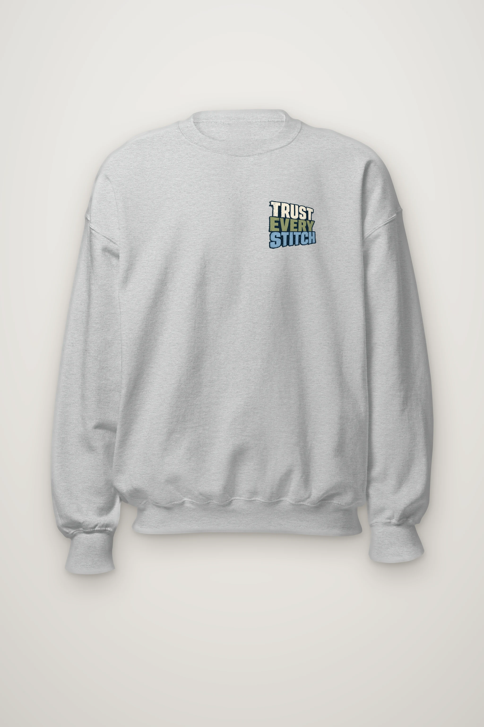 "Trust Every Stitch" Heavy Blend Unisex Crewneck Sweatshirt