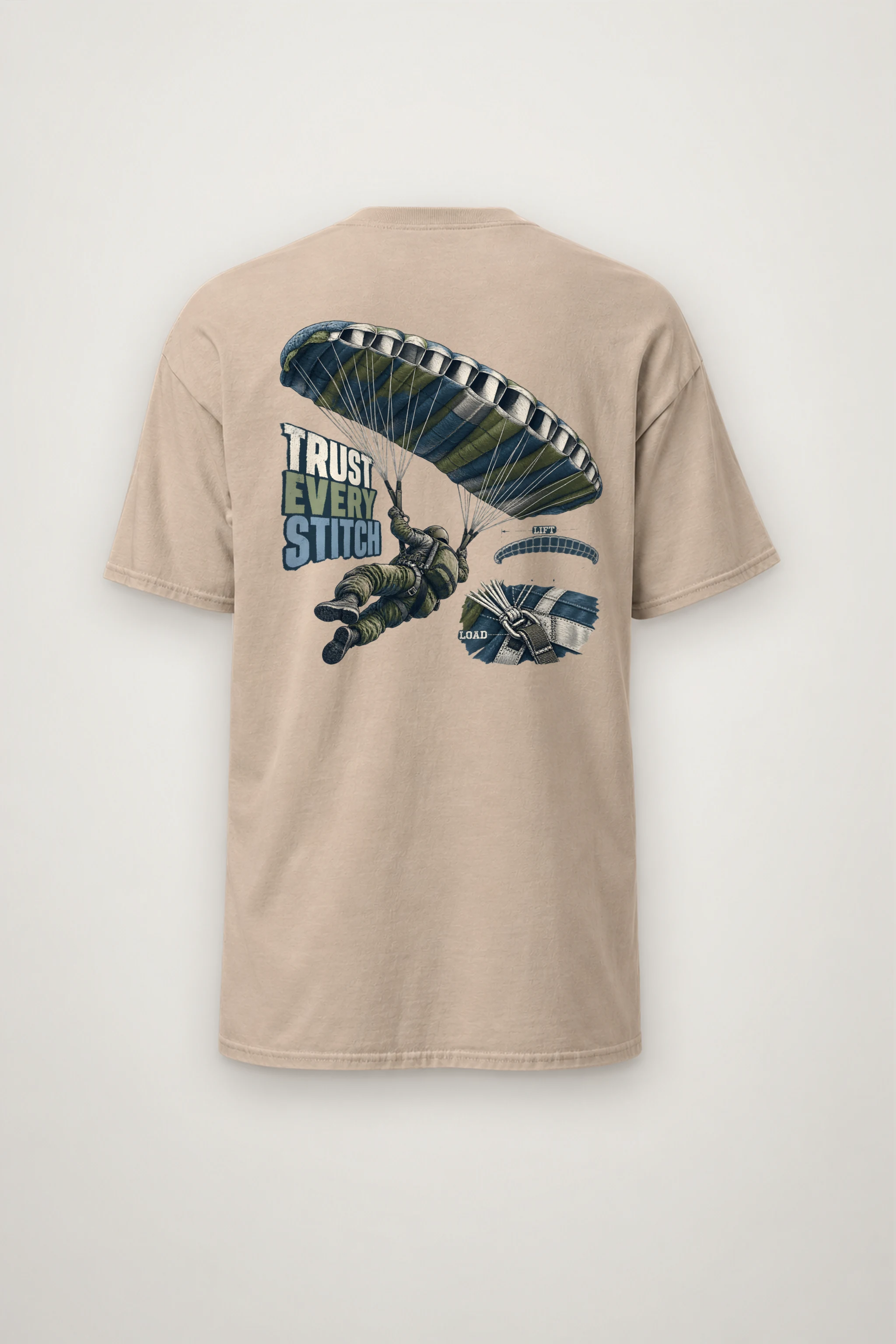"Trust Every Stitch" Heavyweight Unisex Crewneck T-shirt