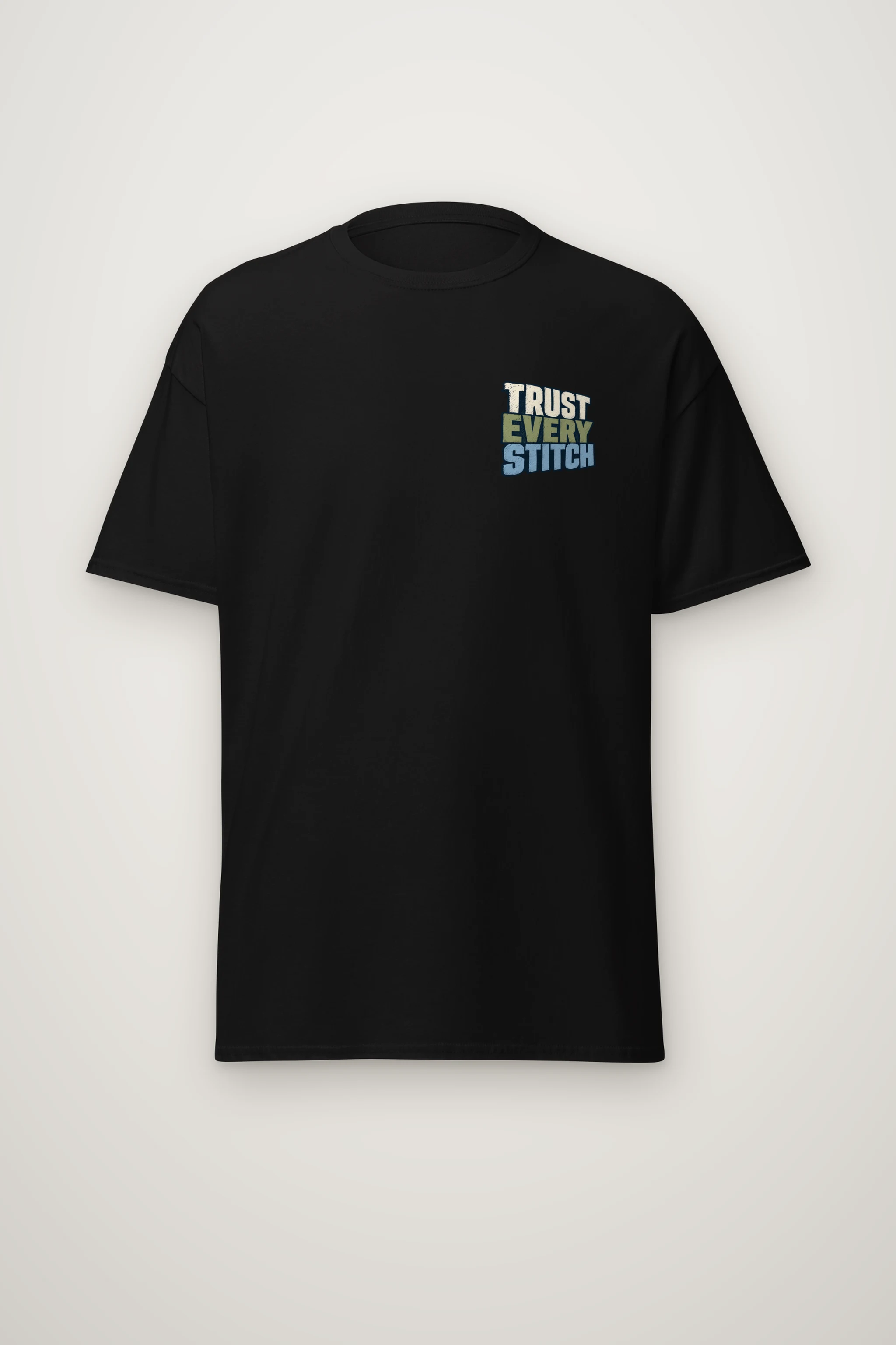 "Trust Every Stitch" Heavyweight Unisex Crewneck T-shirt