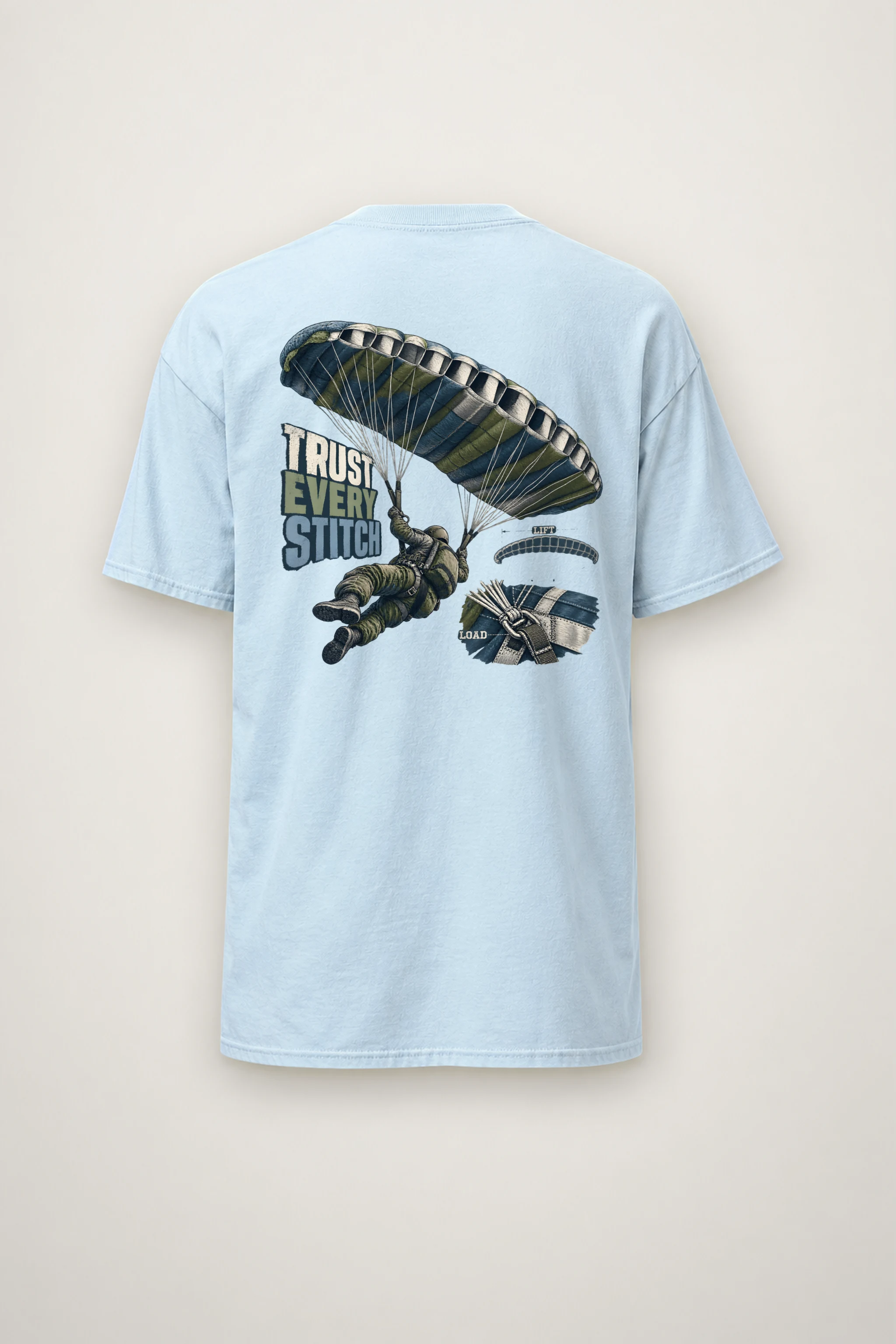 "Trust Every Stitch" Heavyweight Unisex Crewneck T-shirt