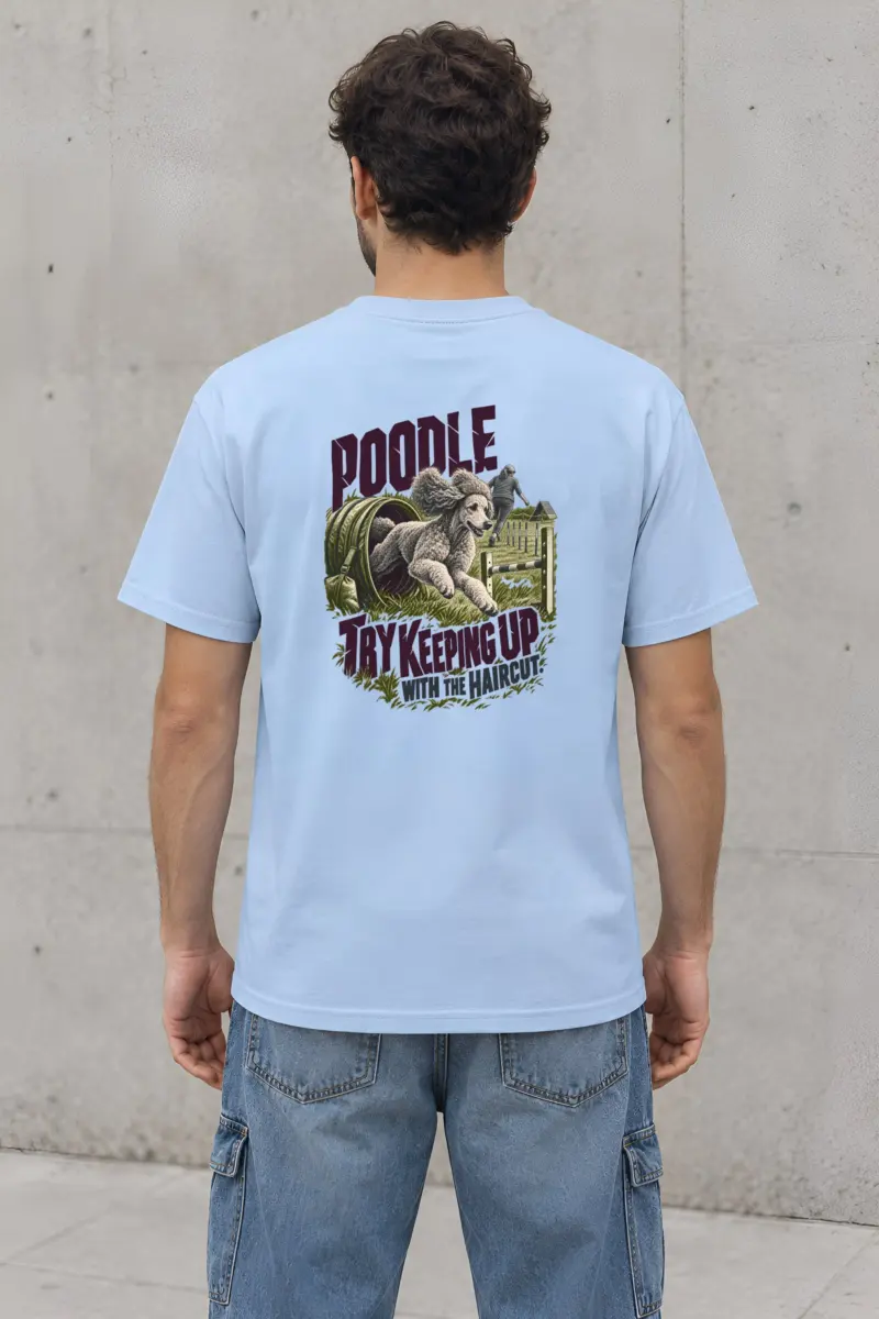 "Try Keeping Up Poodle" Heavyweight Unisex Crewneck T-shirt