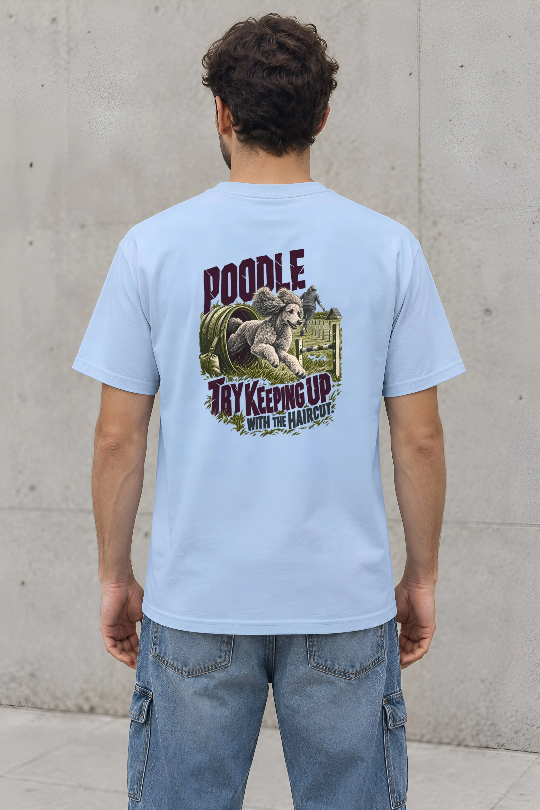 "Try Keeping Up Poodle" Heavyweight Unisex Crewneck T-shirt