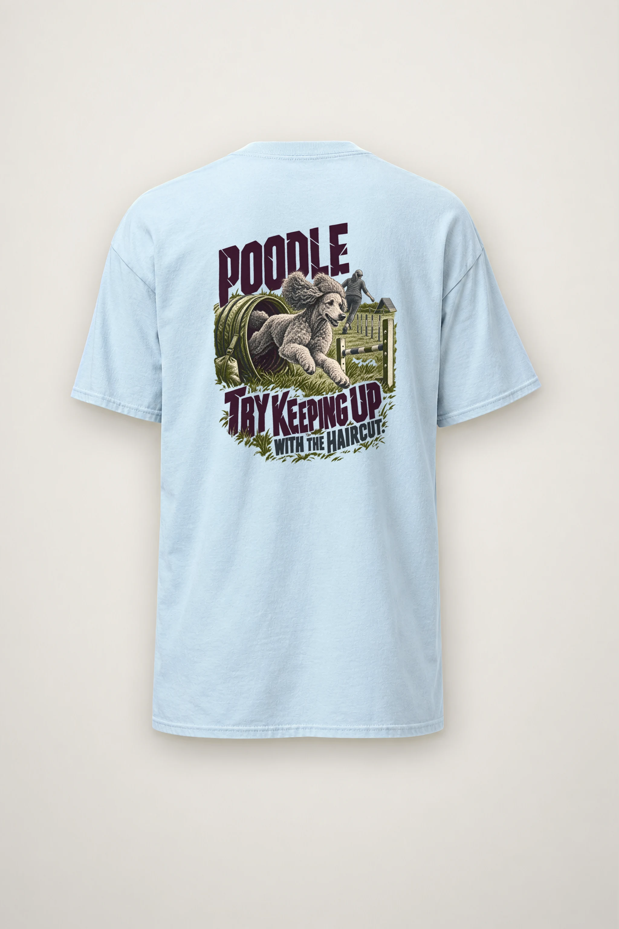 "Try Keeping Up Poodle" Heavyweight Unisex Crewneck T-shirt
