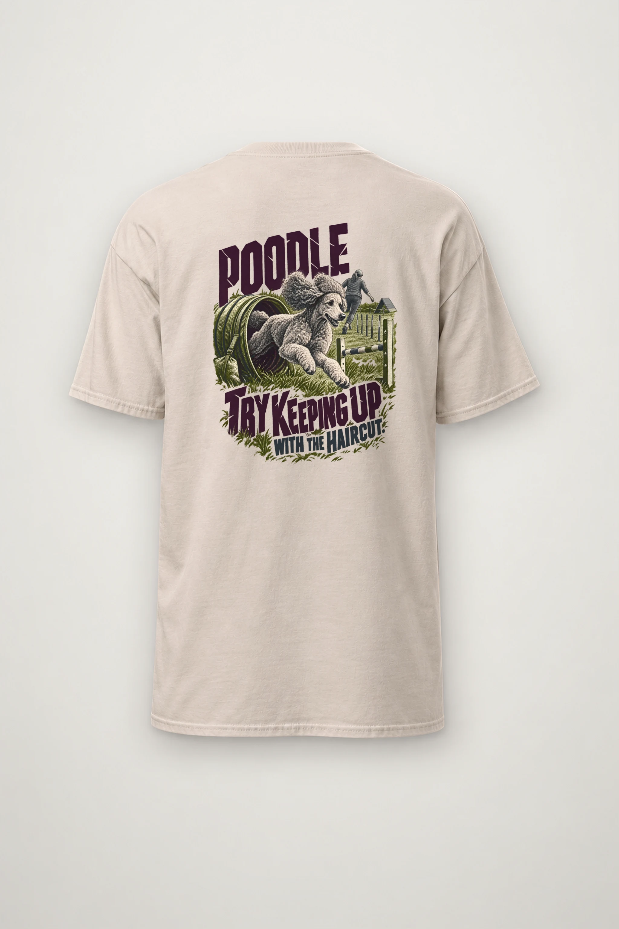 "Try Keeping Up Poodle" Heavyweight Unisex Crewneck T-shirt