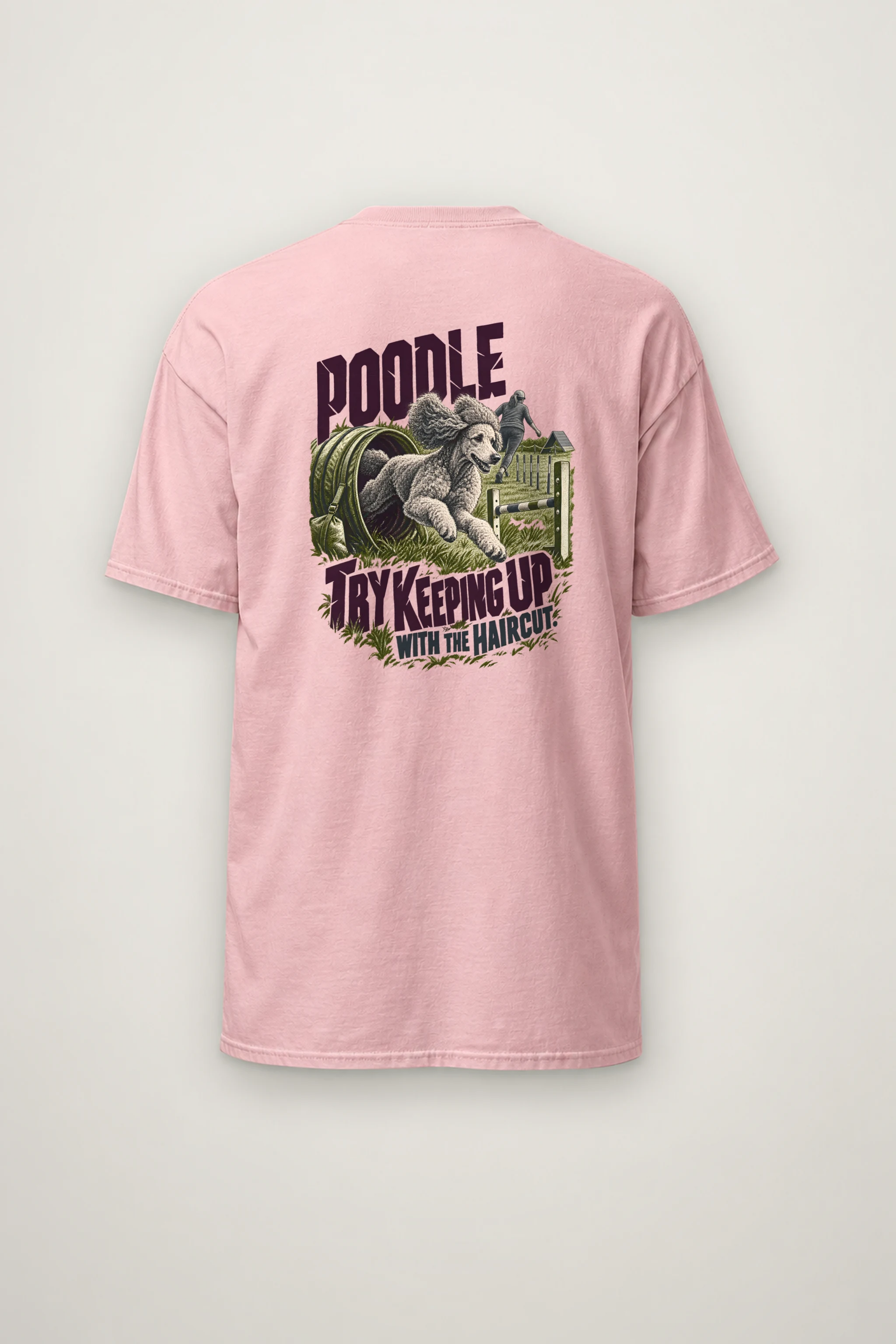 "Try Keeping Up Poodle" Heavyweight Unisex Crewneck T-shirt
