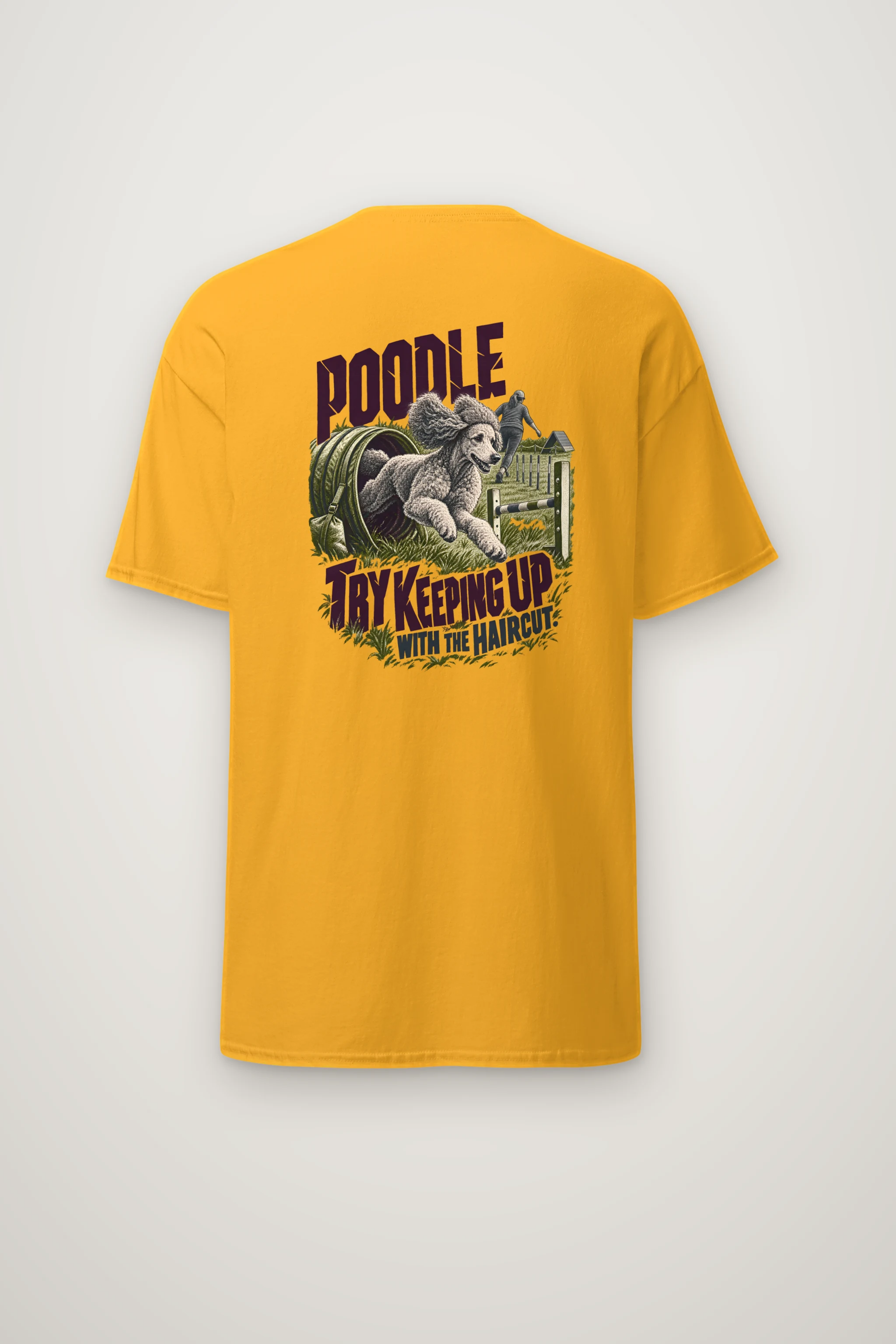 "Try Keeping Up Poodle" Heavyweight Unisex Crewneck T-shirt