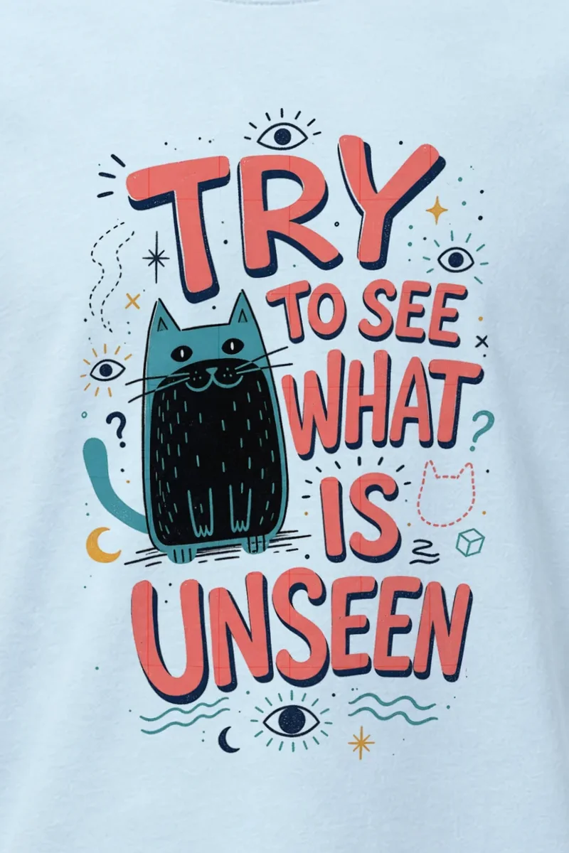 "Try To See What Is Unseen" Heavyweight Unisex Crewneck T-shirt