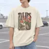 "Tulips Face the Canal" Men's Oversized Heavyweight Crewneck T-Shirt