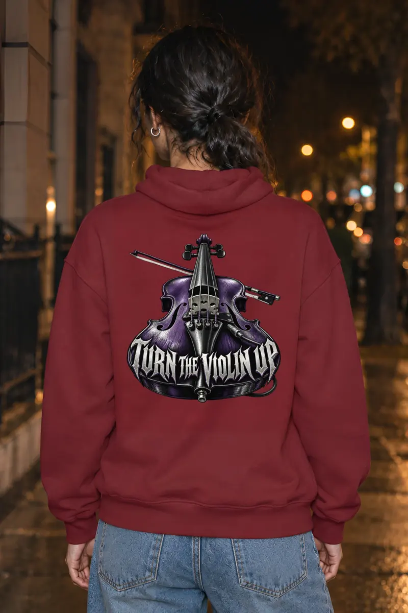 "Turn the Violin Up" Heavy Blend Unisex Pullover Hoodie