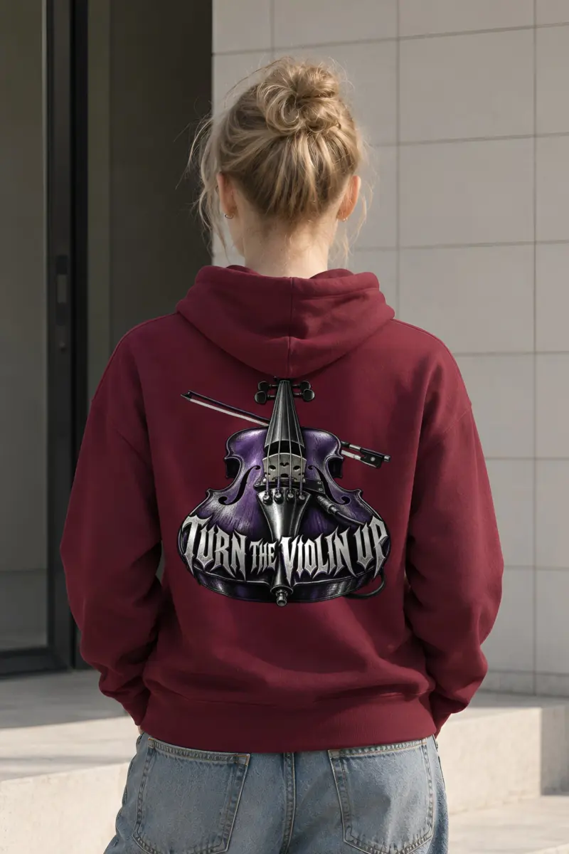 “Turn the Violin Up” Heavy Blend Unisex Pullover Hoodie