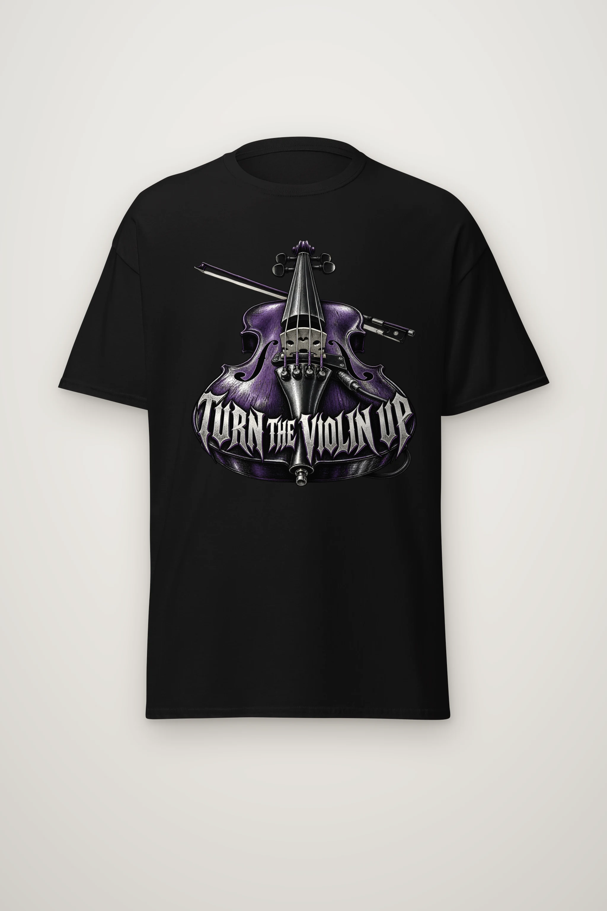 "Turn the Violin Up" Heavyweight Unisex Crewneck T-shirt