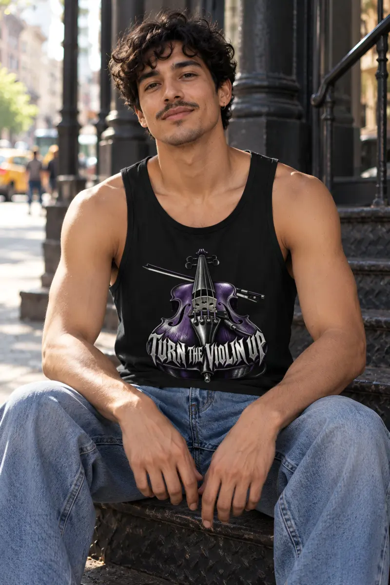 "Turn the Violin Up" Unisex Jersey Tank