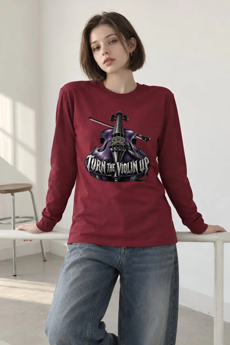 "Turn the Violin Up" Unisex Longsleeve T-shirt